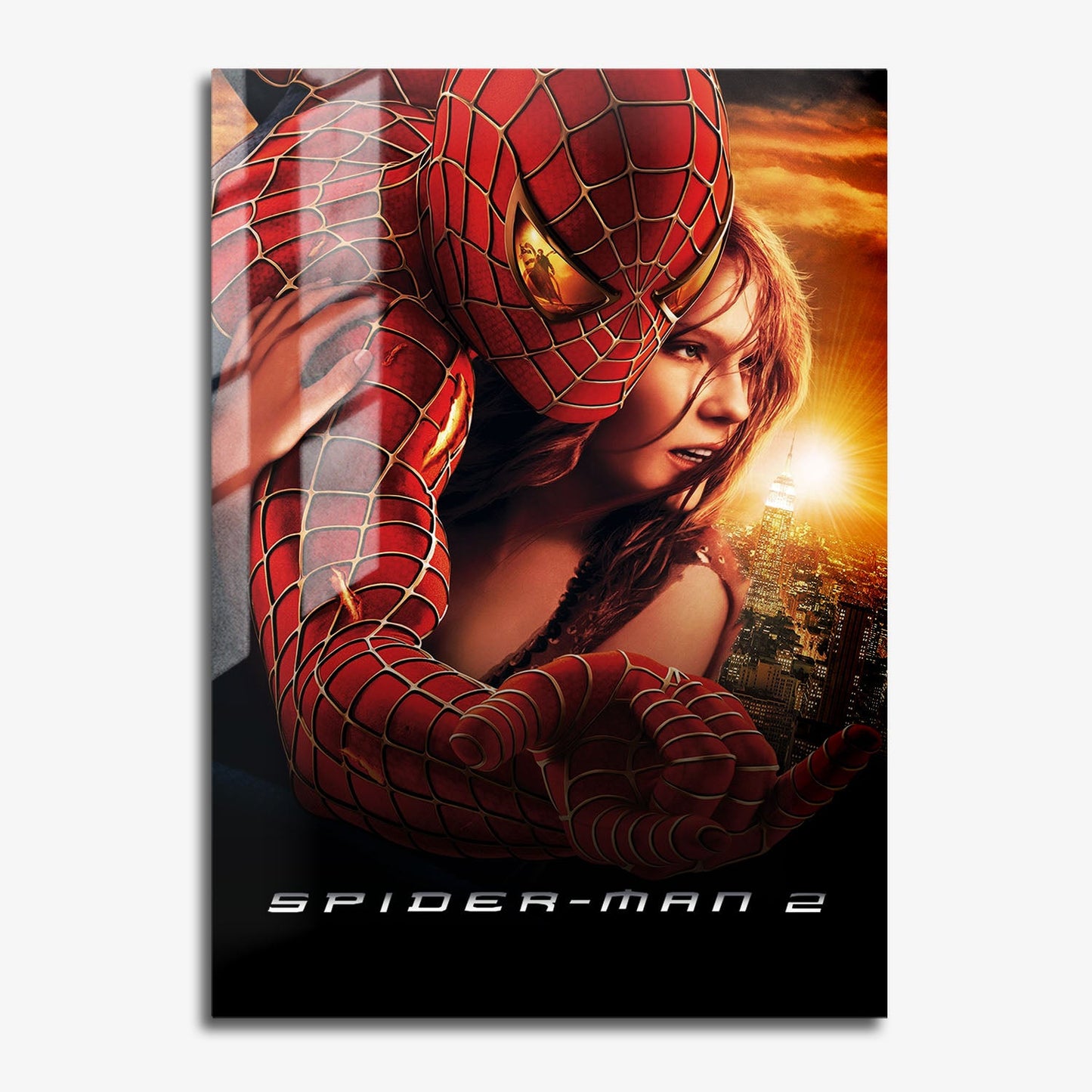 Flex Designs Metal Poster Spider-Man 2 Cinematic 11 x 17" Home Goods - Movie 2004 Movie Metal Poster