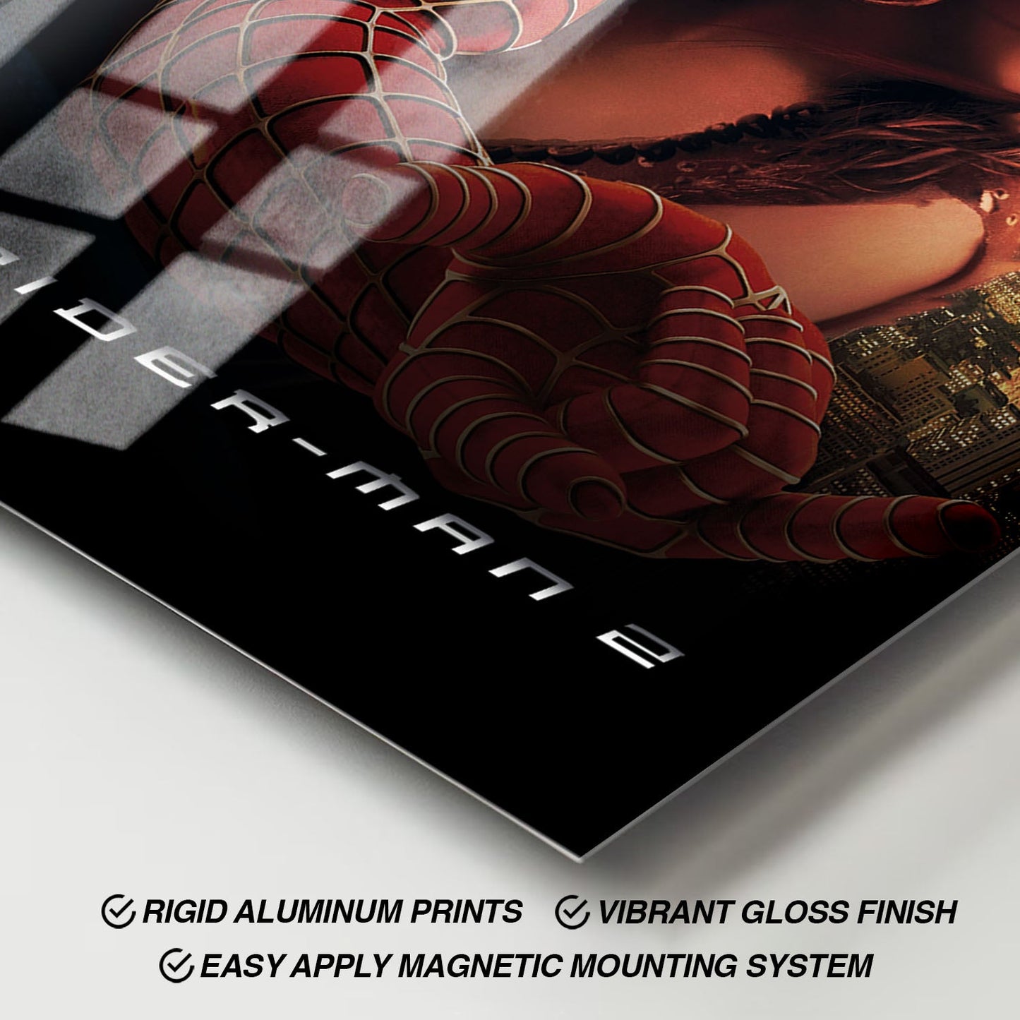 Flex Designs Metal Poster Spider-Man 2 Cinematic 11 x 17" Home Goods - Movie 2004 Movie Metal Poster