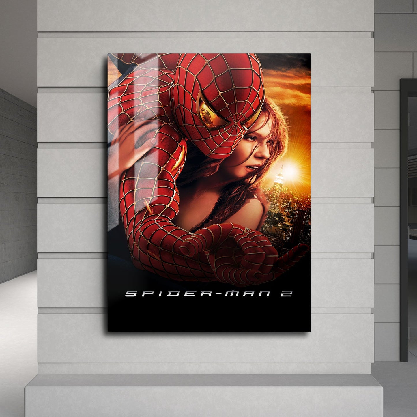 Flex Designs Metal Poster Spider-Man 2 Cinematic 24 x 36" Home Goods - Movie 2004 Movie Metal Poster
