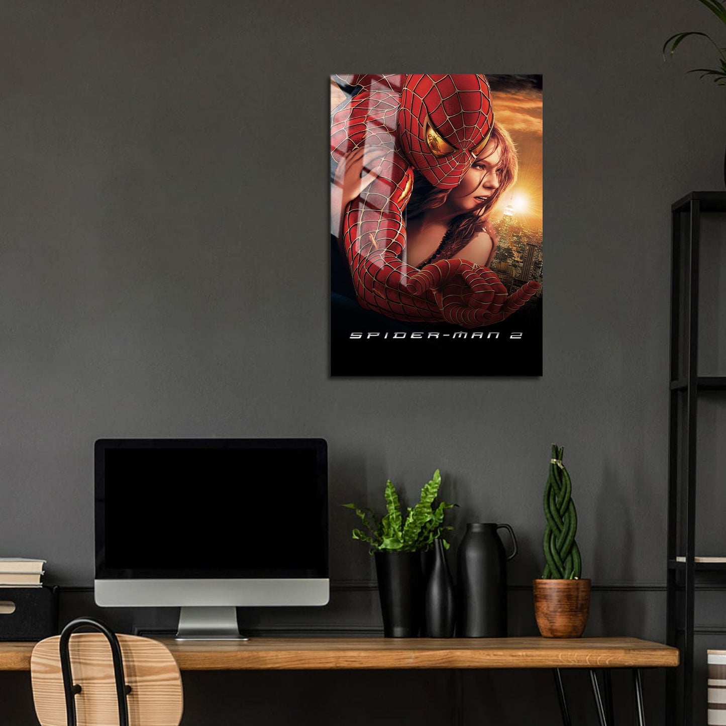Flex Designs Metal Poster Spider-Man 2 Cinematic 5 x 7" Home Goods - Movie 2004 Movie Metal Poster