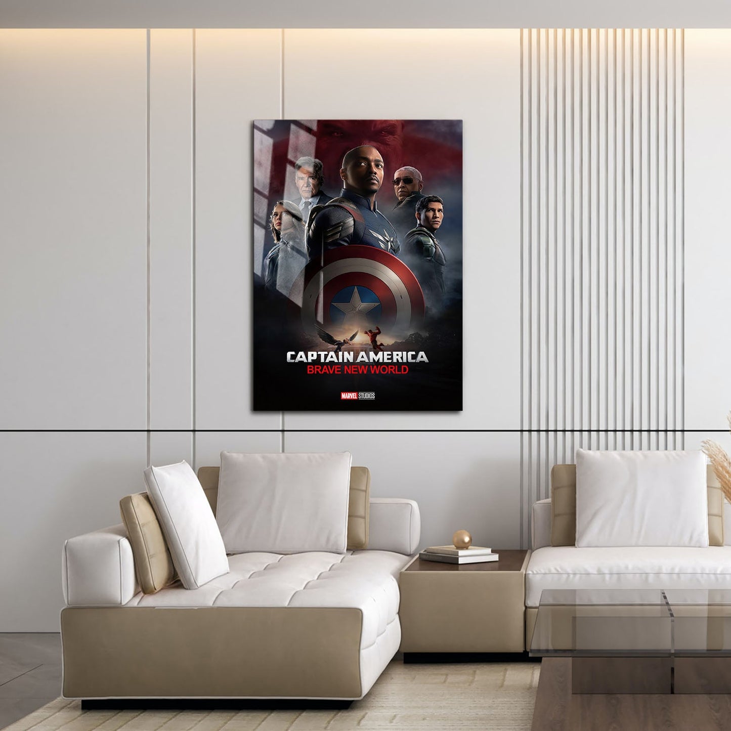 Flex Designs Metal Poster Captain America Brave New World Theatrical 16 x 24" Home Goods - Movie 2025 Movie Metal Poster