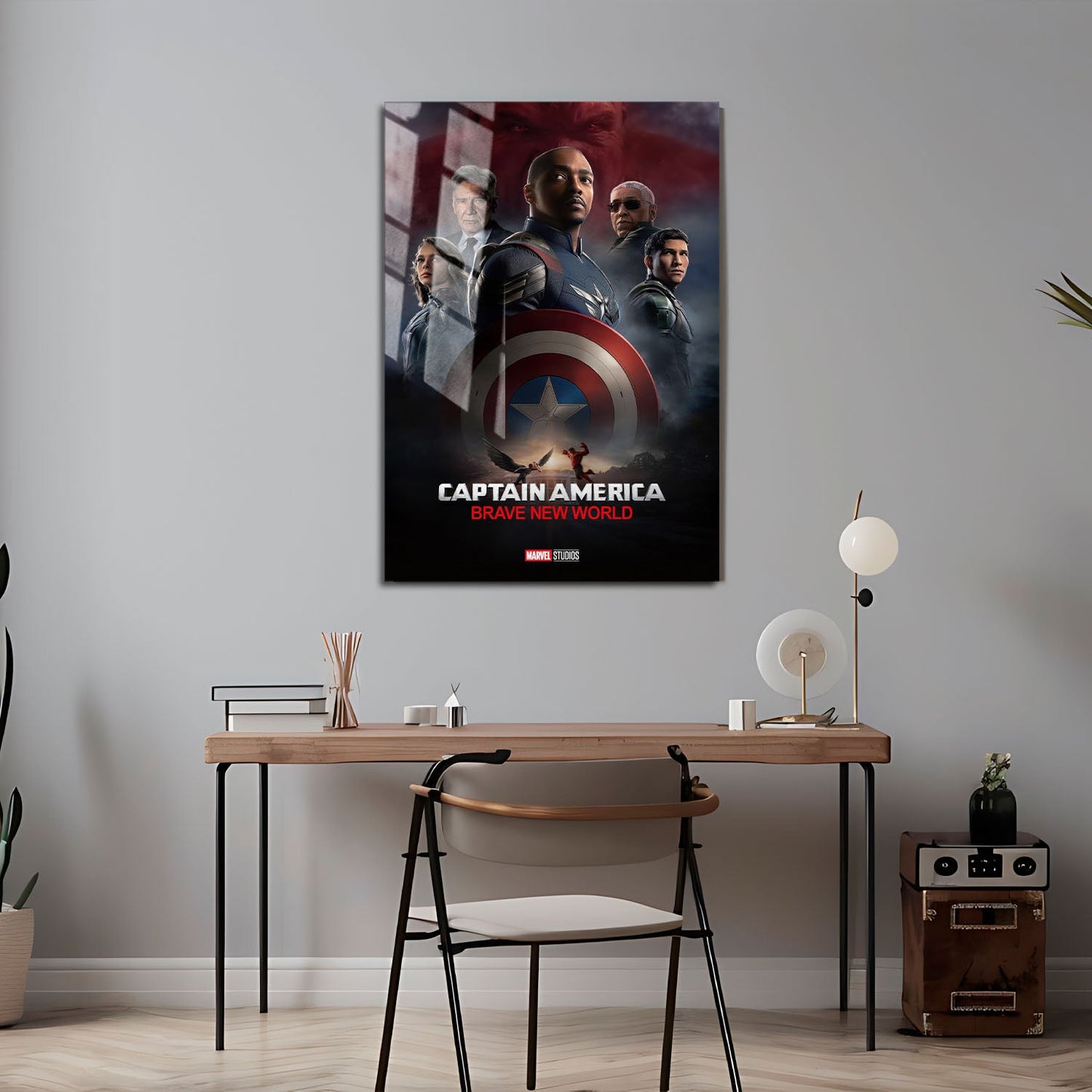 Flex Designs Metal Poster Captain America Brave New World Theatrical 24 x 36" Home Goods - Movie 2025 Movie Metal Poster