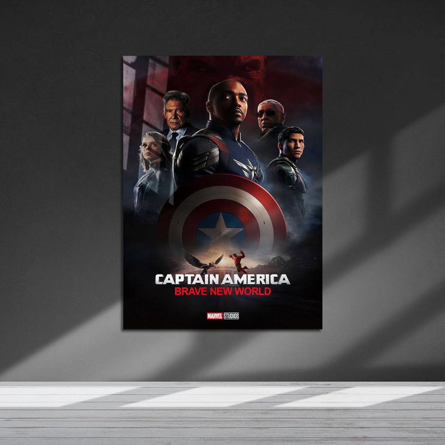 Flex Designs Metal Poster Captain America Brave New World Theatrical 5 x 7" Home Goods - Movie 2025 Movie Metal Poster