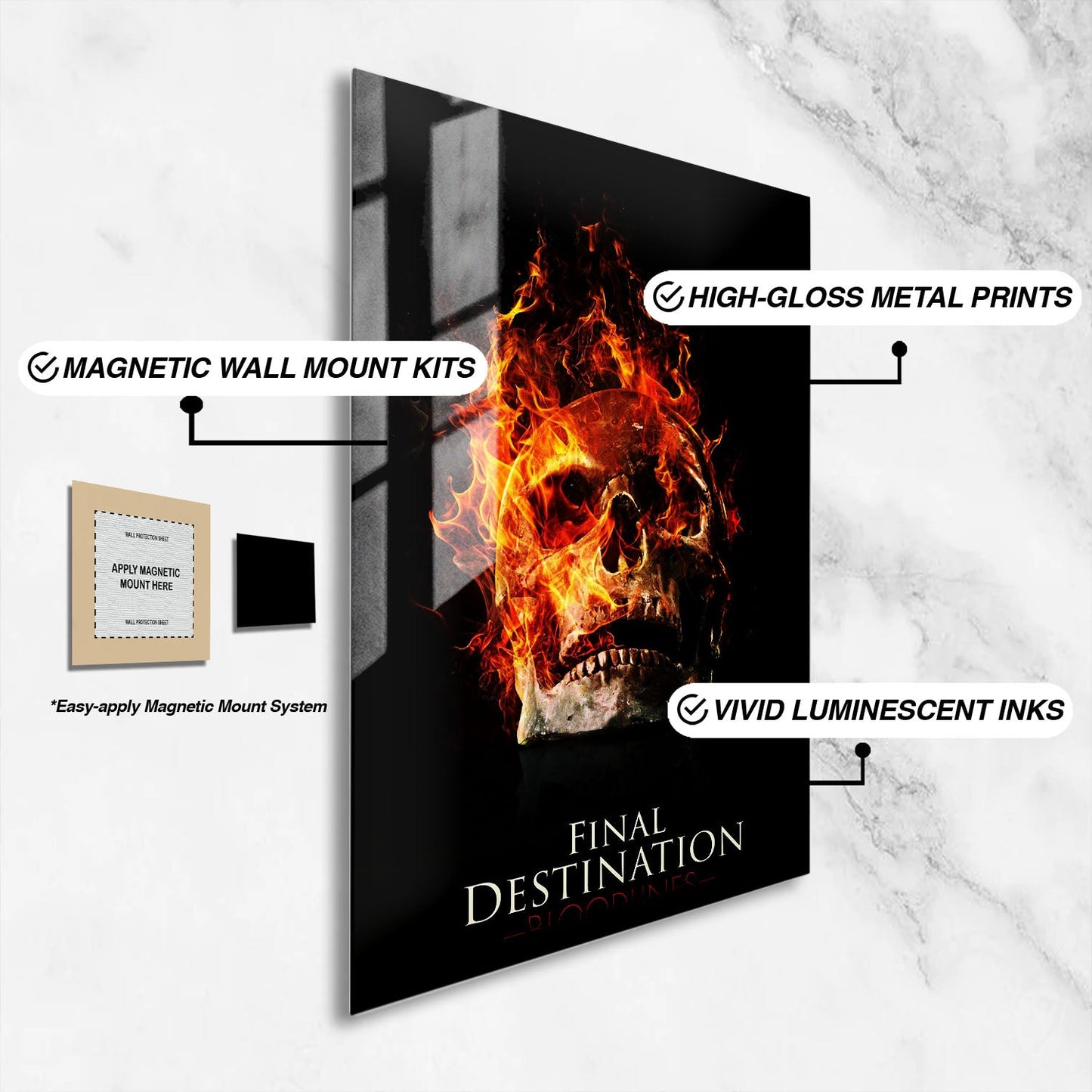 Flex Designs Metal Poster Final Destination Bloodlines Theatrical 16 x 24" Home Goods - Movie 2025 Movie Metal Poster