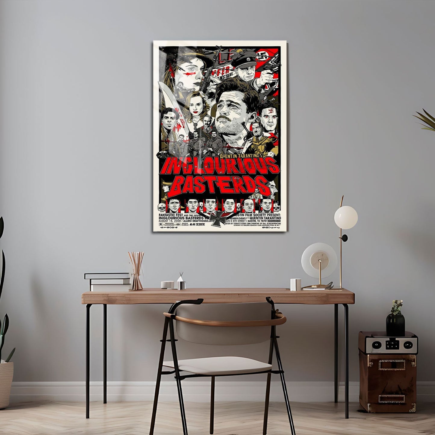 Flex Designs Metal Poster Inglourious Basterds War 24 x 36" Home Goods - Movie 2009 Movie Metal Poster