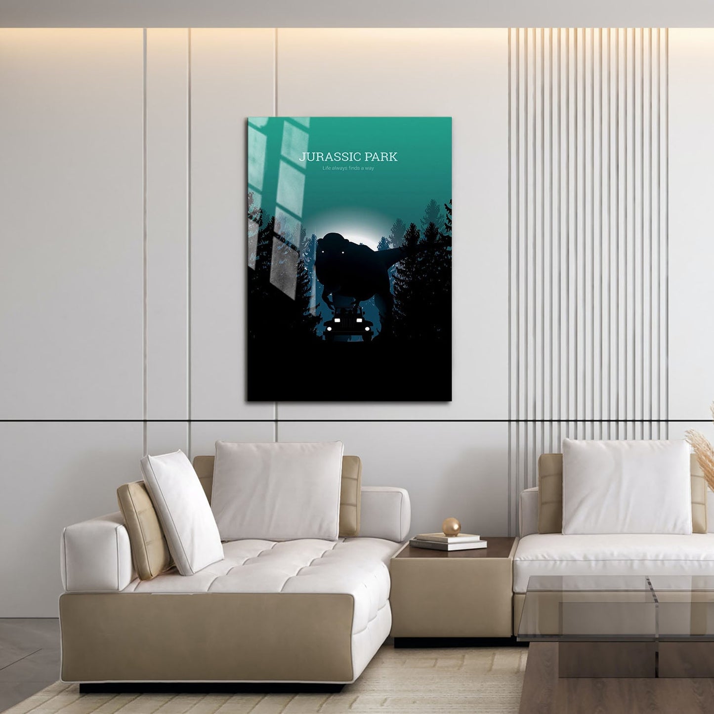 Flex Designs Metal Poster Jurassic Park Minimalist 16 x 24" Home Goods - Movie 1993 Movie Metal Poster