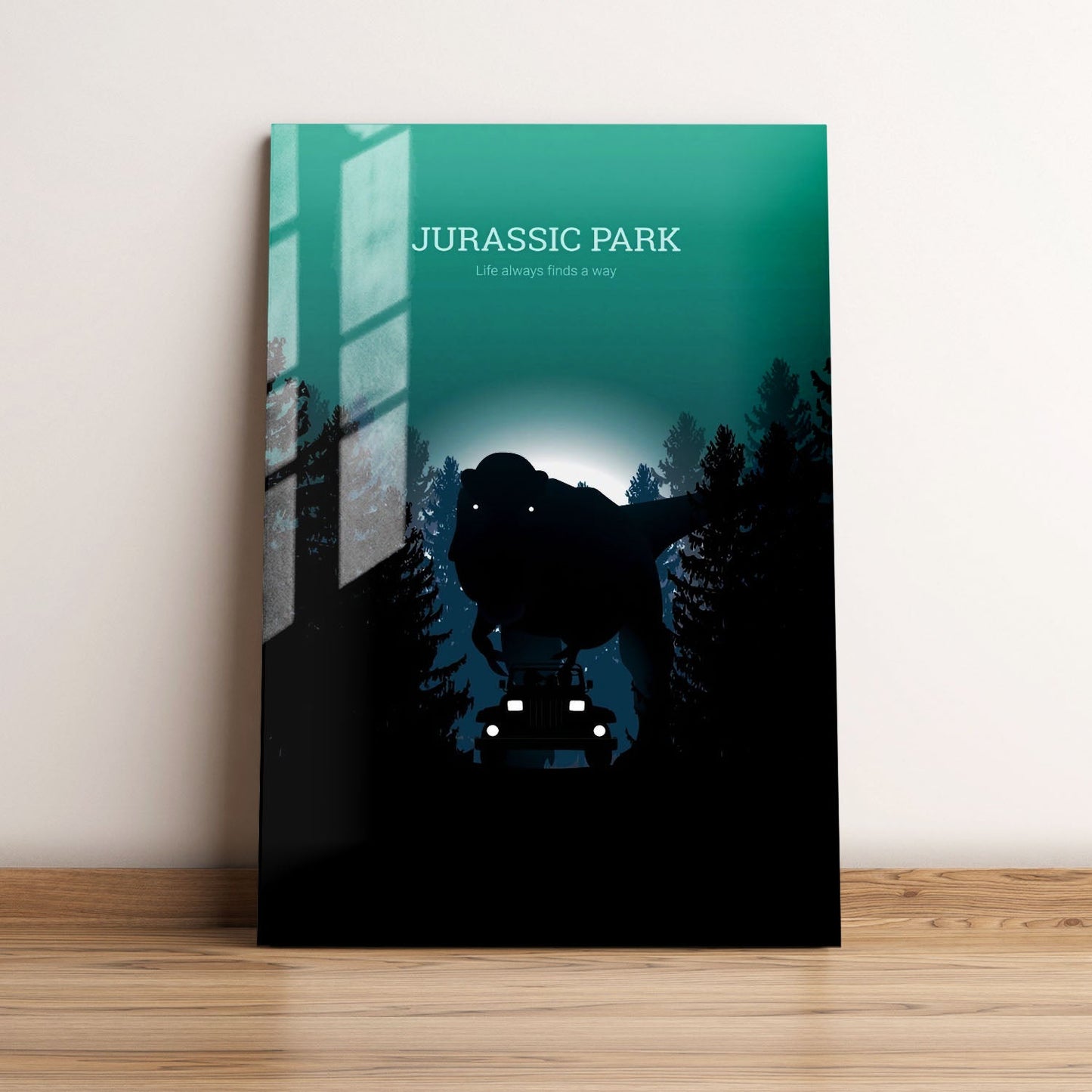 Jurassic Park Minimalist Movie Metal Poster