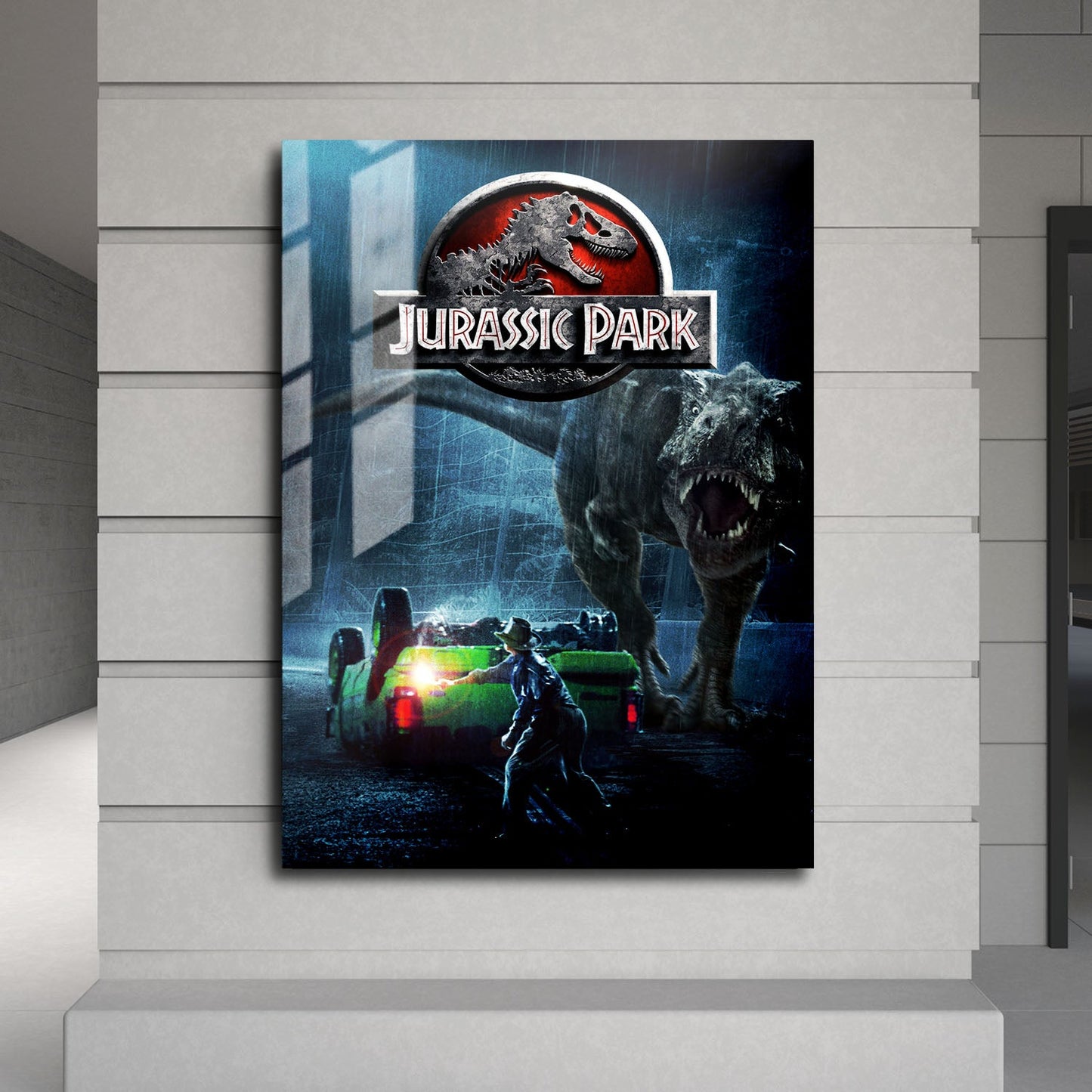 Flex Designs Metal Poster Jurassic Park Adventure 24 x 36" Home Goods - Movie 1993 Movie Metal Poster