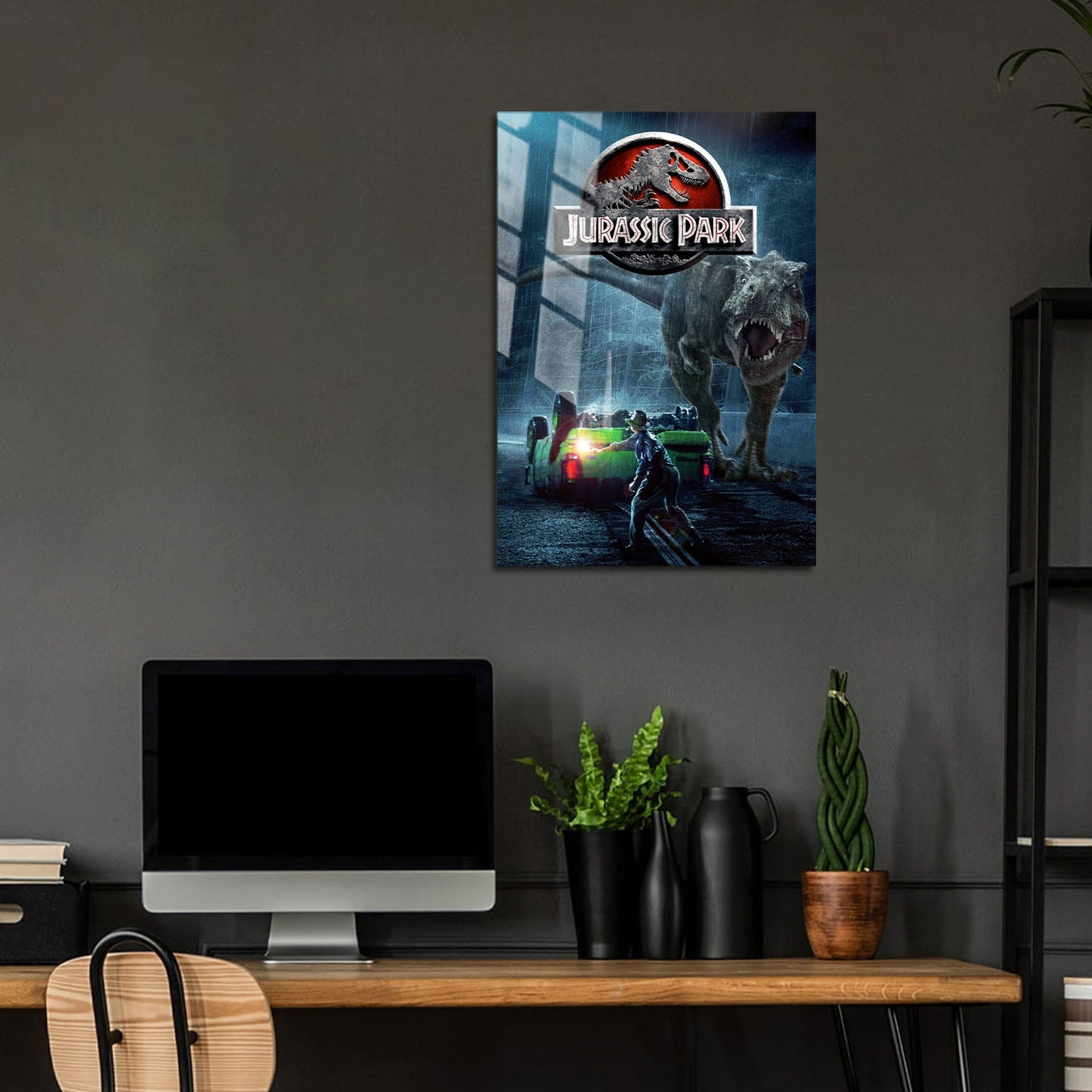Flex Designs Metal Poster Jurassic Park Adventure 5 x 7" Home Goods - Movie 1993 Movie Metal Poster