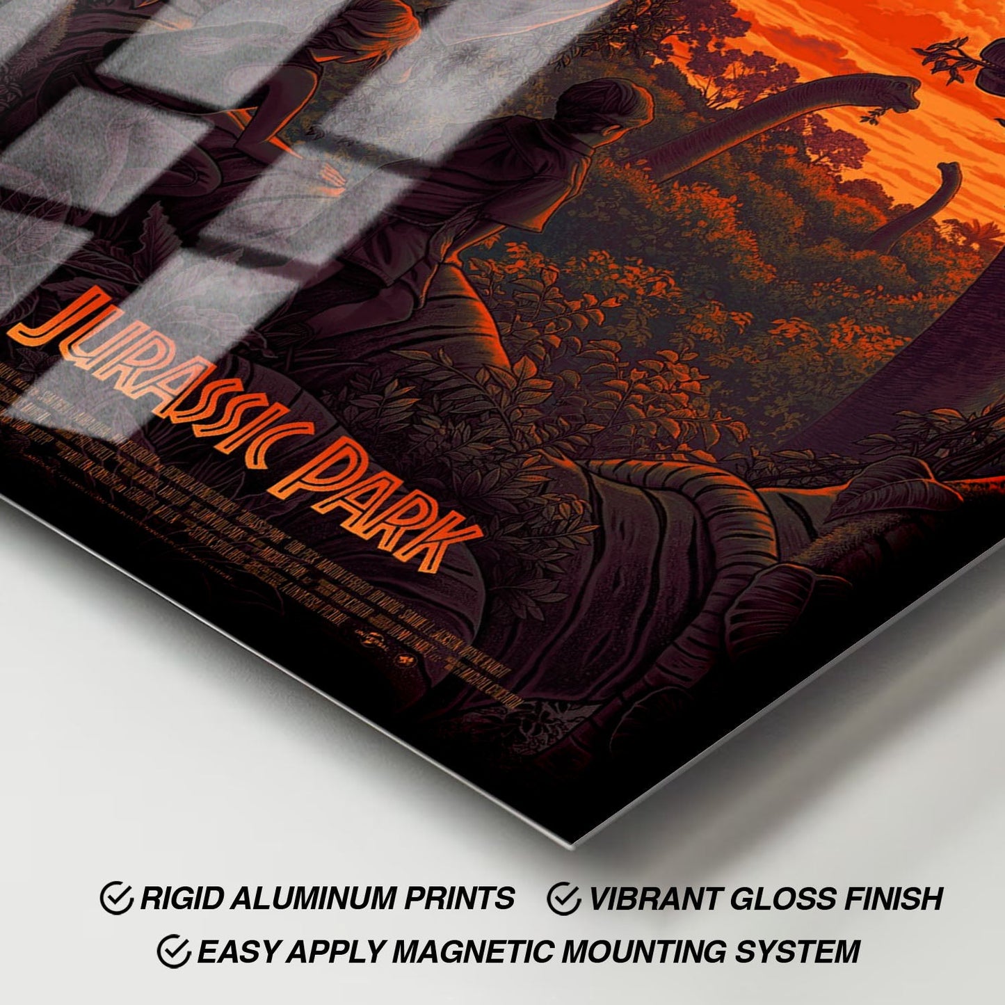 Flex Designs Metal Poster Jurassic Park Cartoonified 11 x 17" Home Goods - Movie 1993 Movie Metal Poster