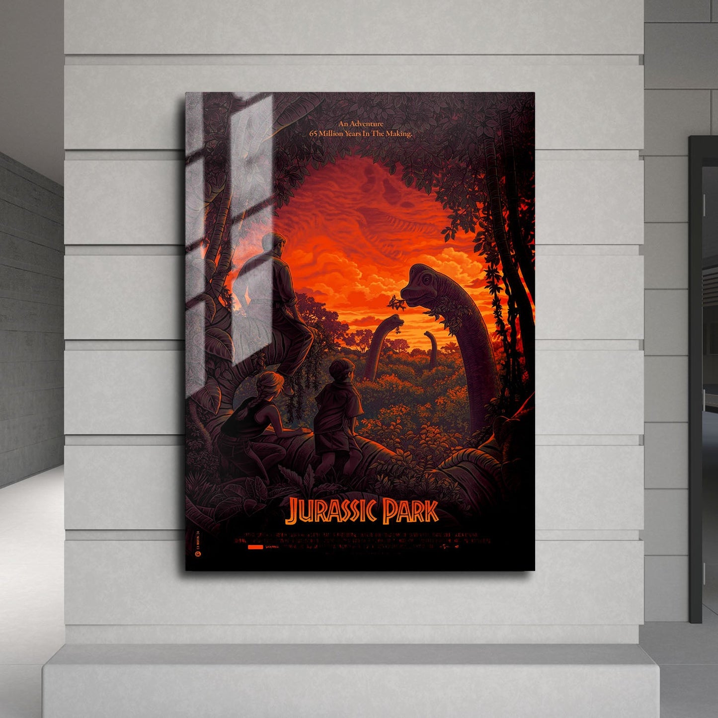 Flex Designs Metal Poster Jurassic Park Cartoonified 24 x 36" Home Goods - Movie 1993 Movie Metal Poster