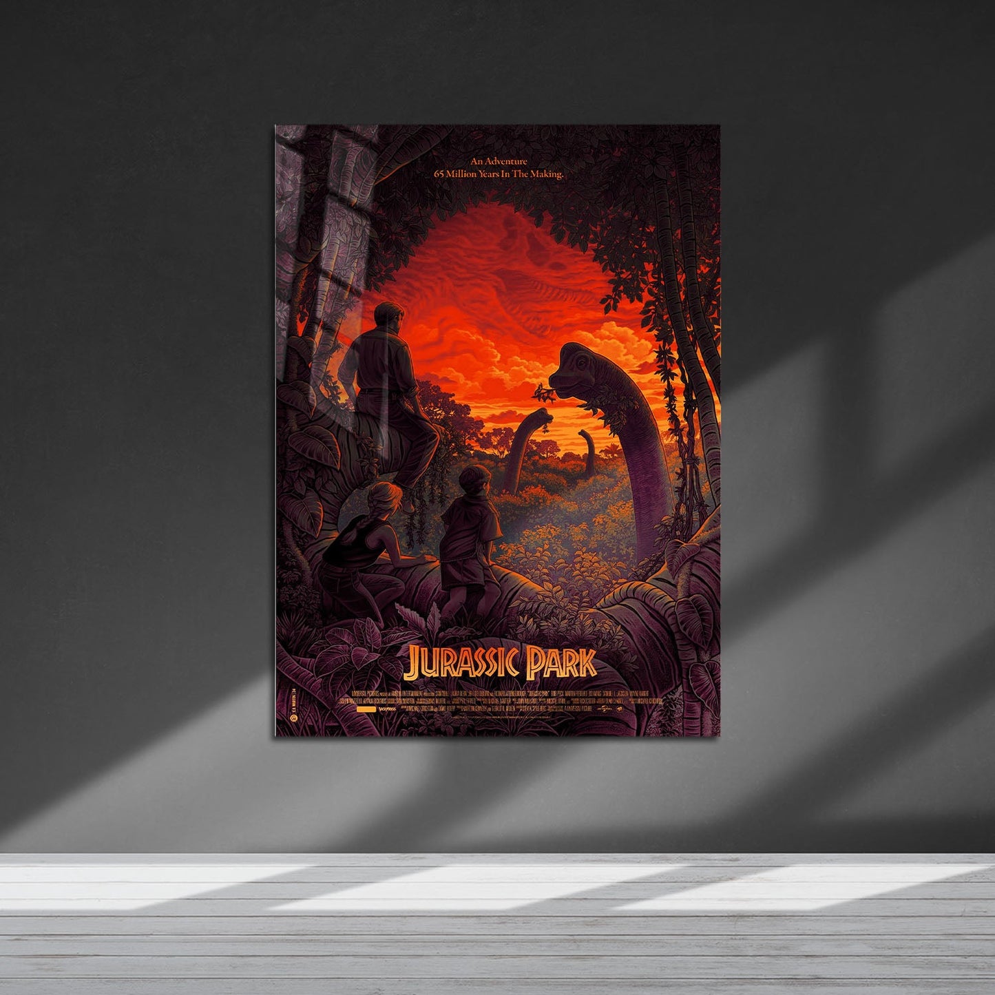 Flex Designs Metal Poster Jurassic Park Cartoonified 5 x 7" Home Goods - Movie 1993 Movie Metal Poster