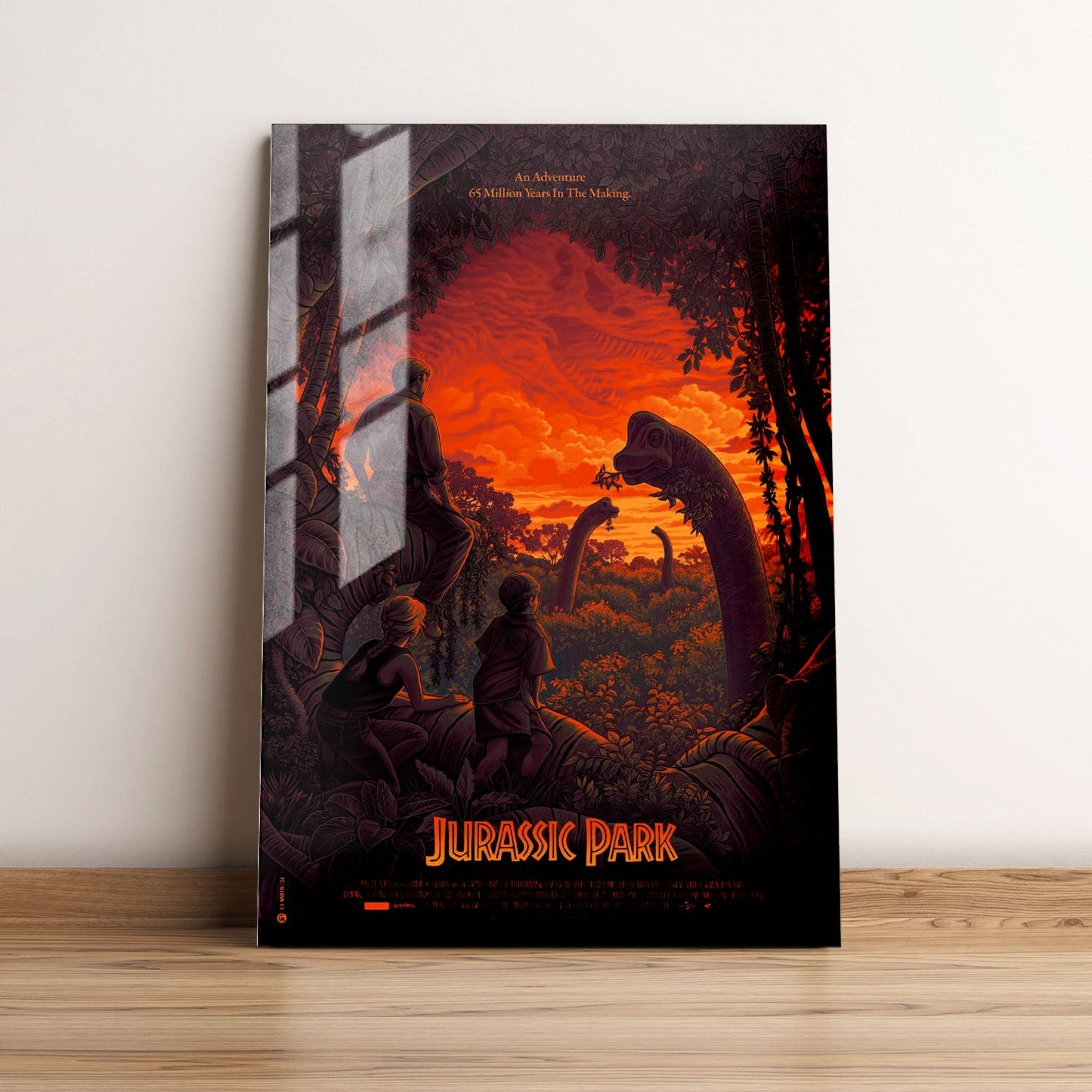 Jurassic Park Cartoonified Movie Metal Poster