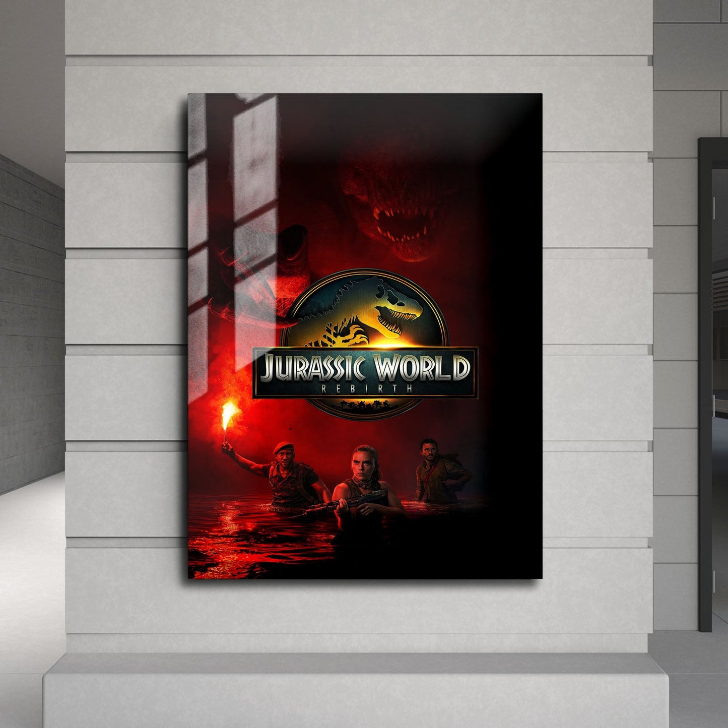 Flex Designs Metal Poster Jurassic World Rebirth Cinematic 24 x 36" Home Goods - Movie 2015 Movie Metal Poster