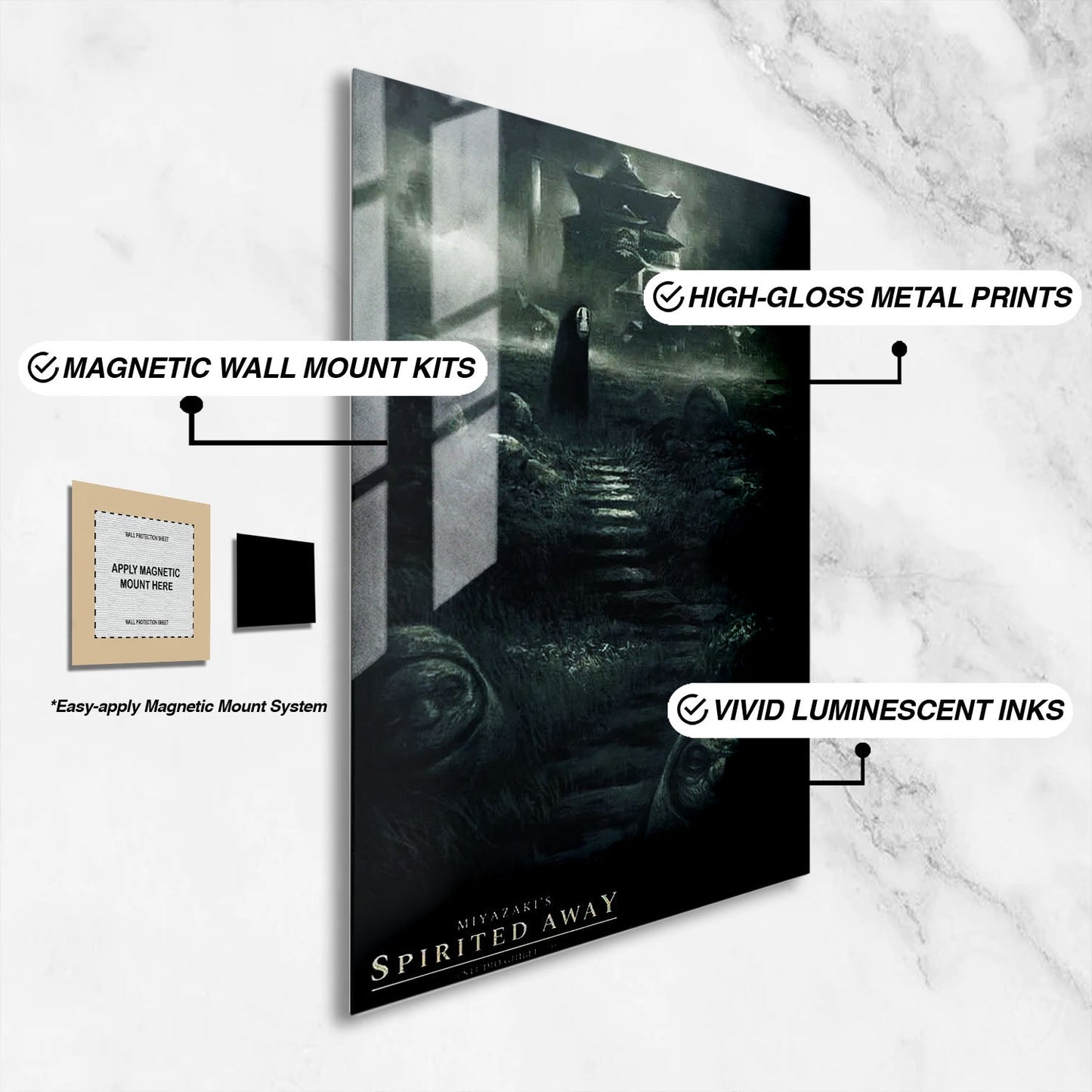 Flex Designs Metal Poster Spirited Away Alternate 16 x 24" Home Goods - Movie 2001 Movie Metal Poster