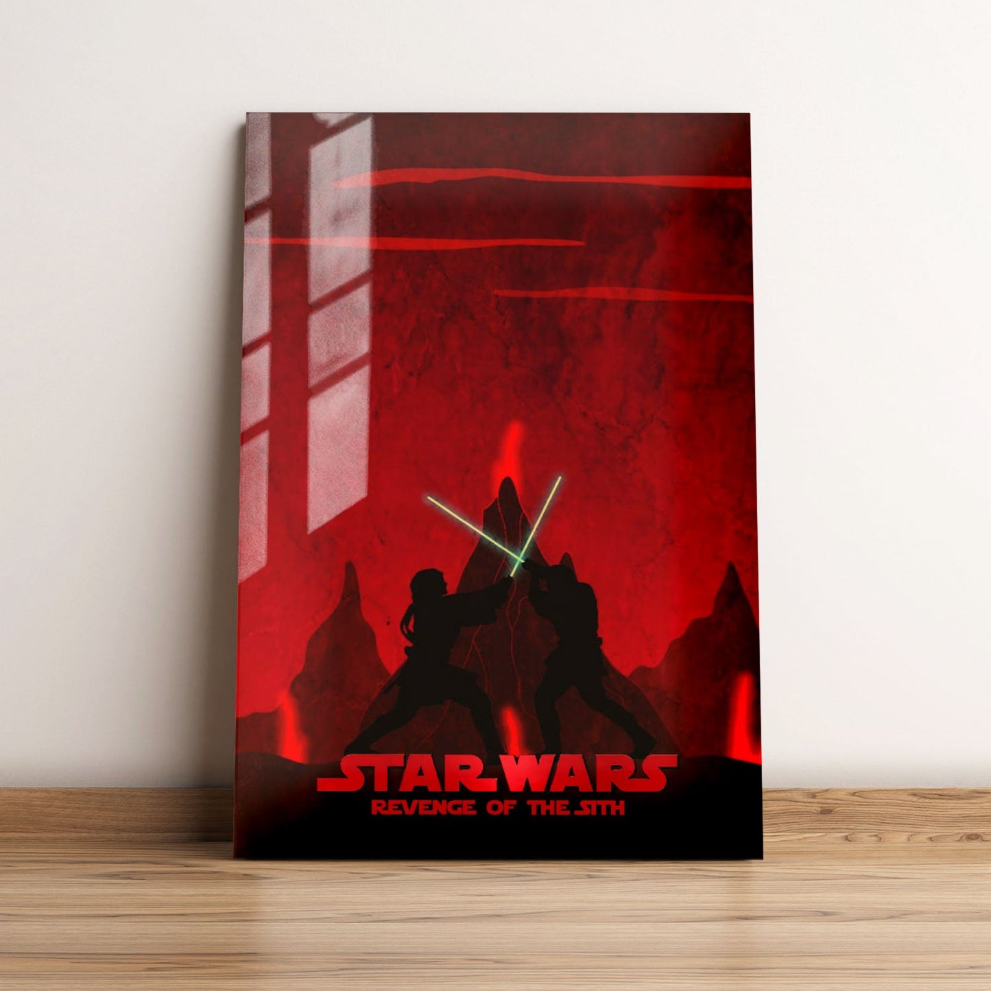 Star Wars Episode III Revenge of the Sith Red Minimalist Movie Metal Poster