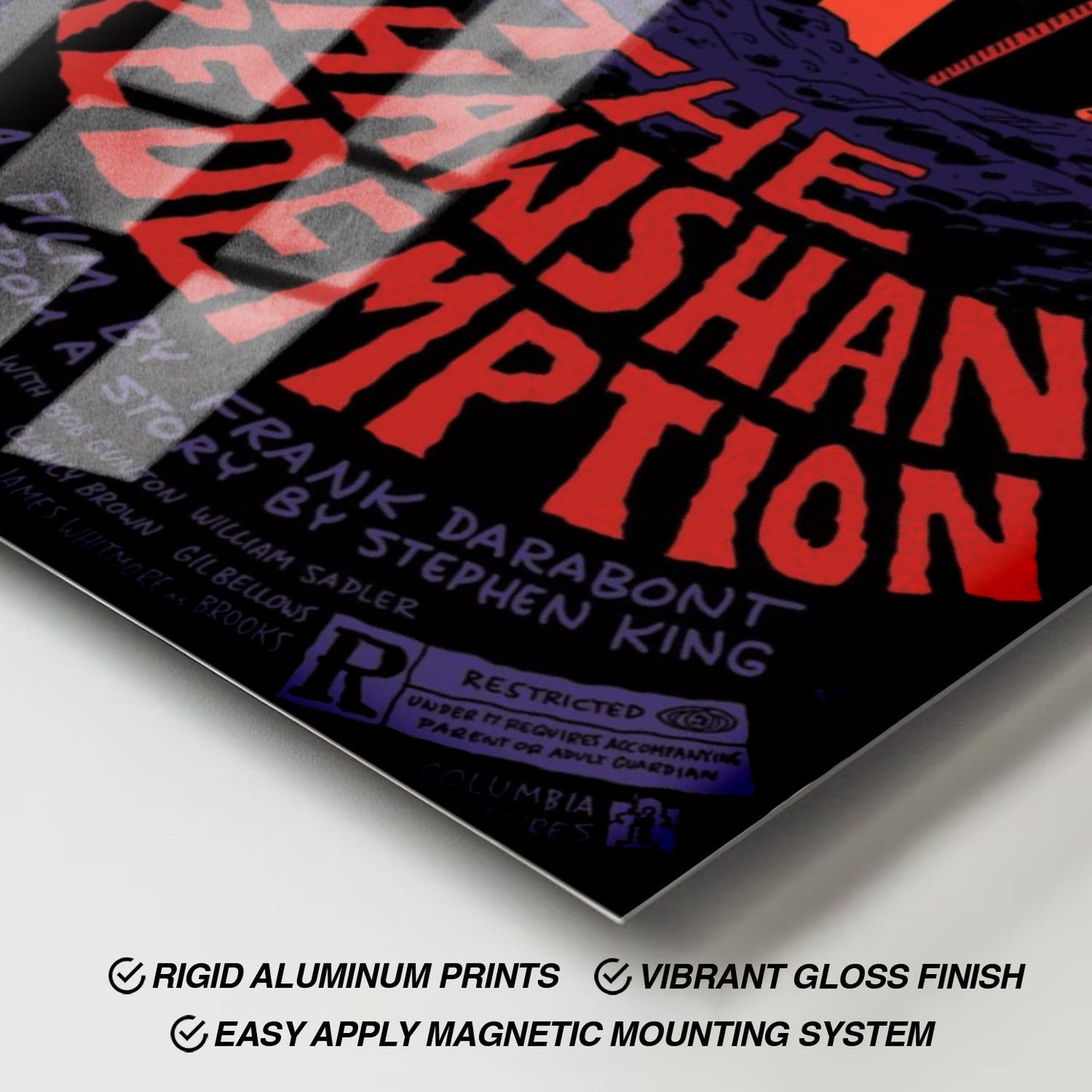 Flex Designs Metal Poster The Shawshank Redemption Cartoon 11 x 17" Home Goods - Movie 1994 Movie Metal Poster