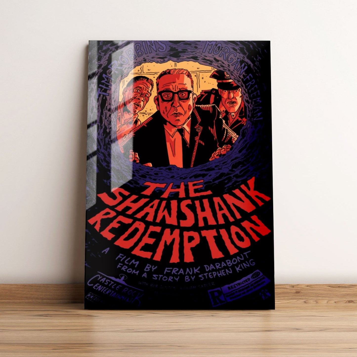 The Shawshank Redemption Cartoon Movie Metal Poster