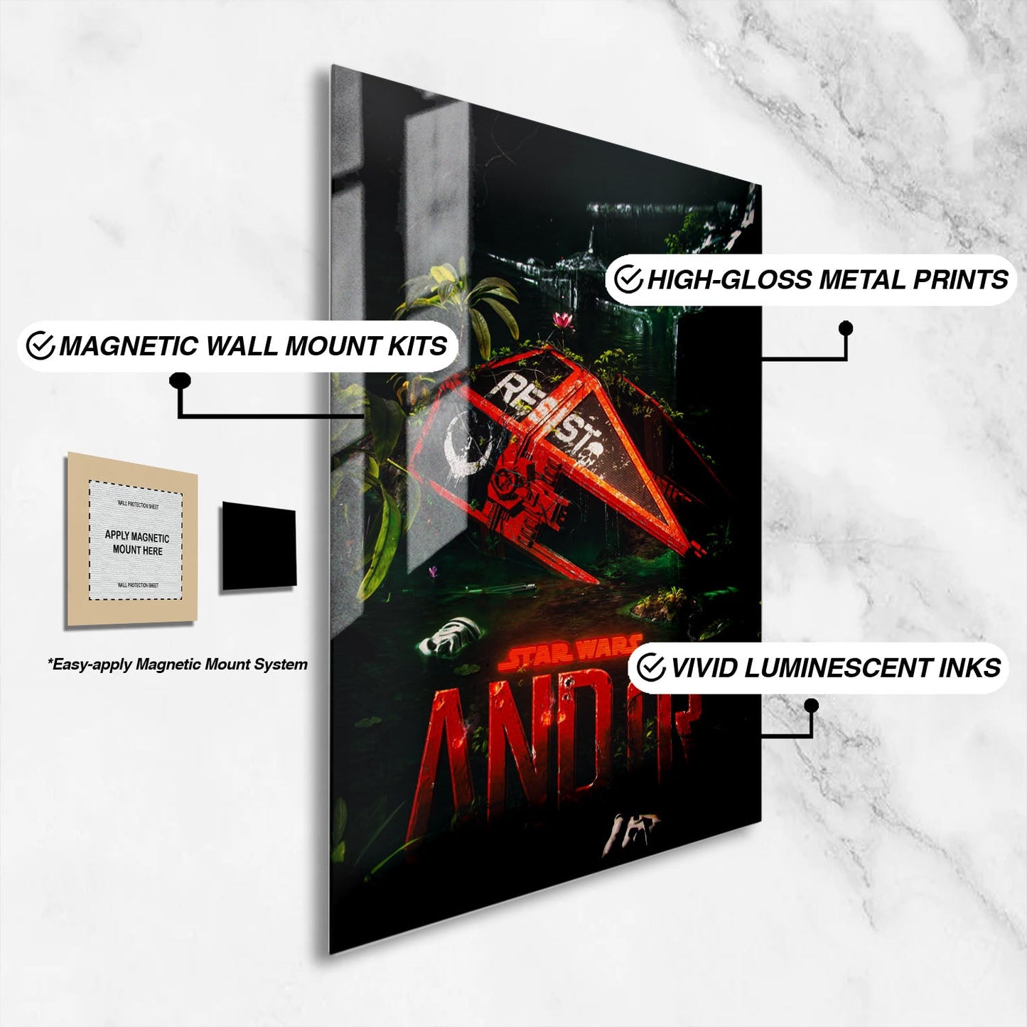 Flex Designs Metal Poster Andor Sketch 16 x 24" Home Goods - TV Show 2022 TV Show Metal Poster