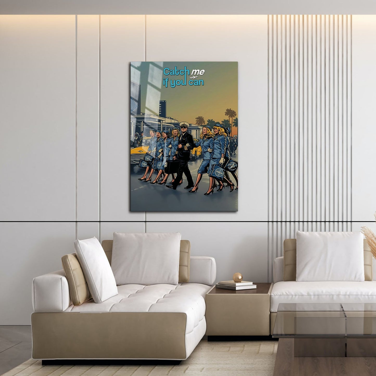 Flex Designs Metal Poster Catch Me If You Can Cartoon 16 x 24" Home Goods - Movie 2002 Movie Metal Poster