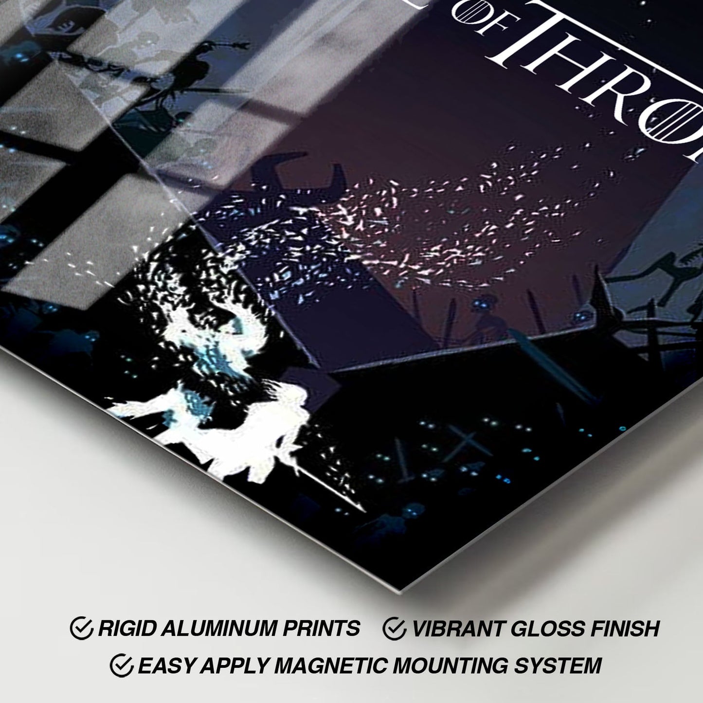 Flex Designs Metal Poster Game of Thrones Night King Sketch 11 x 17" Home Goods - TV Show 2011 TV Show Metal Poster
