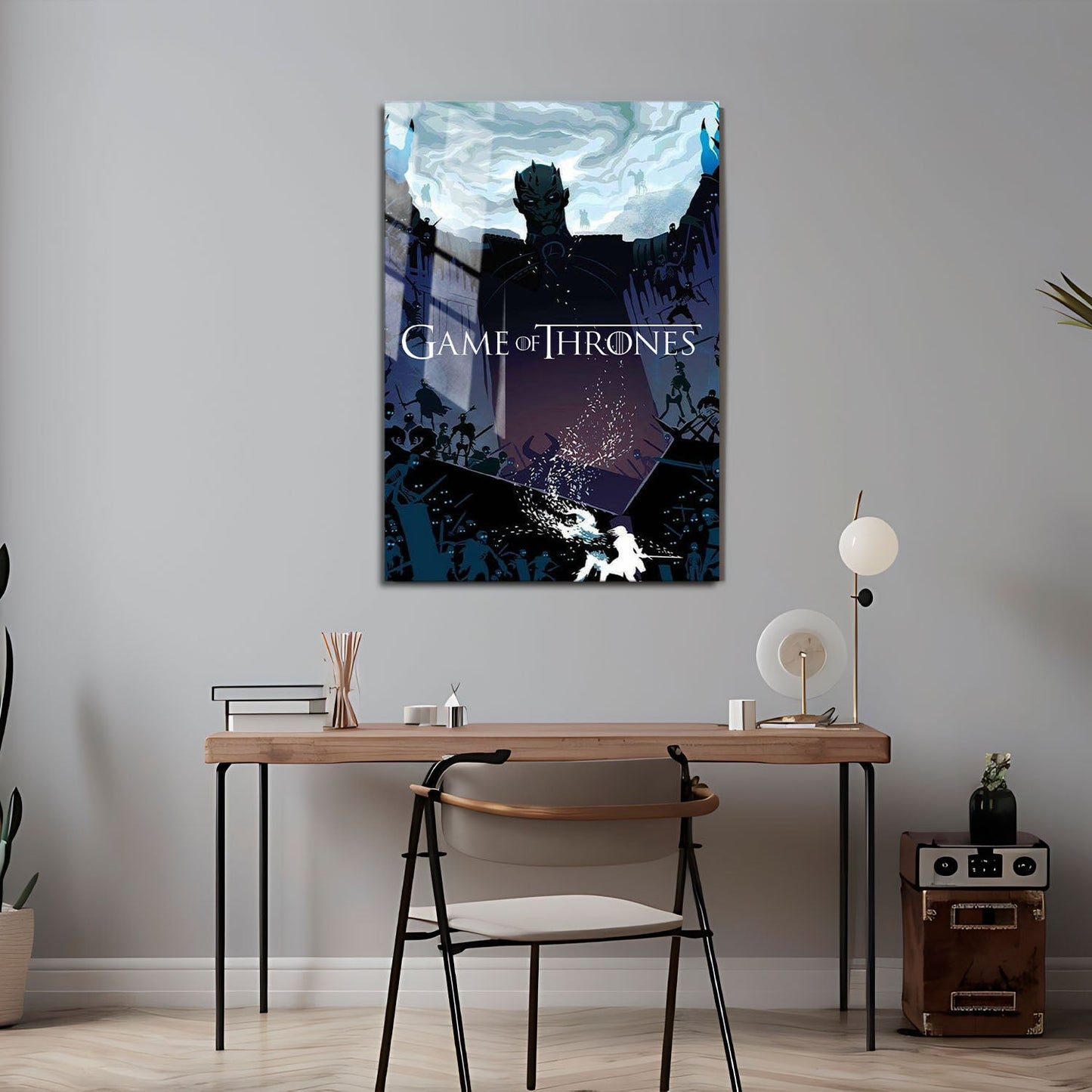Flex Designs Metal Poster Game of Thrones Night King Sketch 24 x 36" Home Goods - TV Show 2011 TV Show Metal Poster