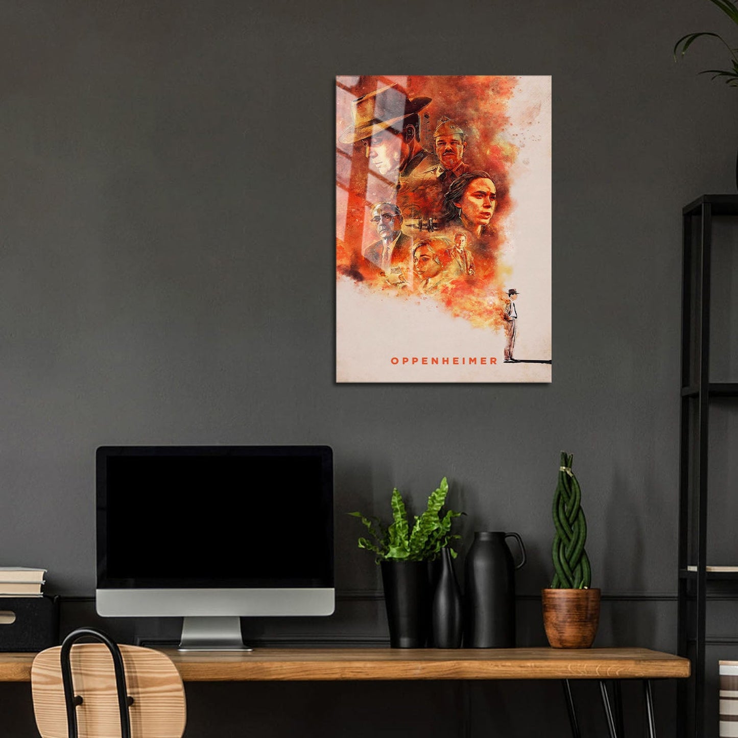 Flex Designs Metal Poster Oppenheimer Sketch 5 x 7" Home Goods - Movie 2023 Movie Metal Poster