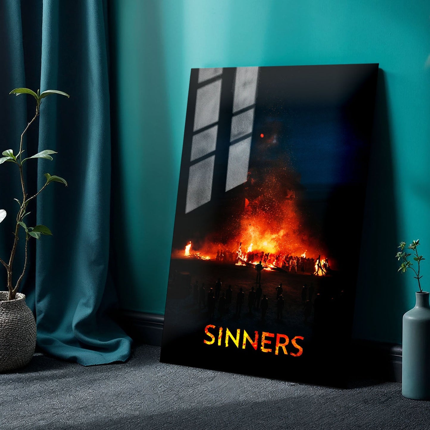 Sinners Bonfire Movie Metal Poster