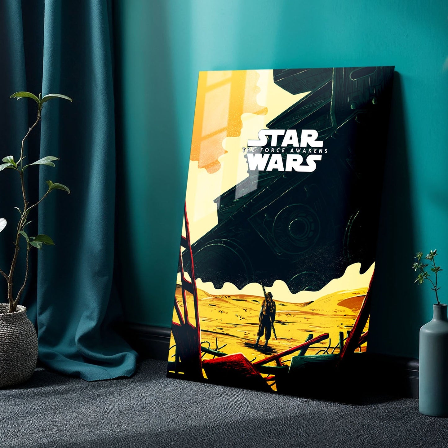 Star Wars The Force Awakens Sketch Movie Metal Poster