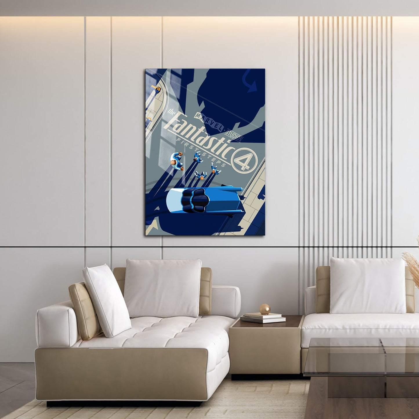 Flex Designs Metal Poster The Fantastic 4 First Steps Sketch 16 x 24" Home Goods - Movie 2005 Movie Metal Poster