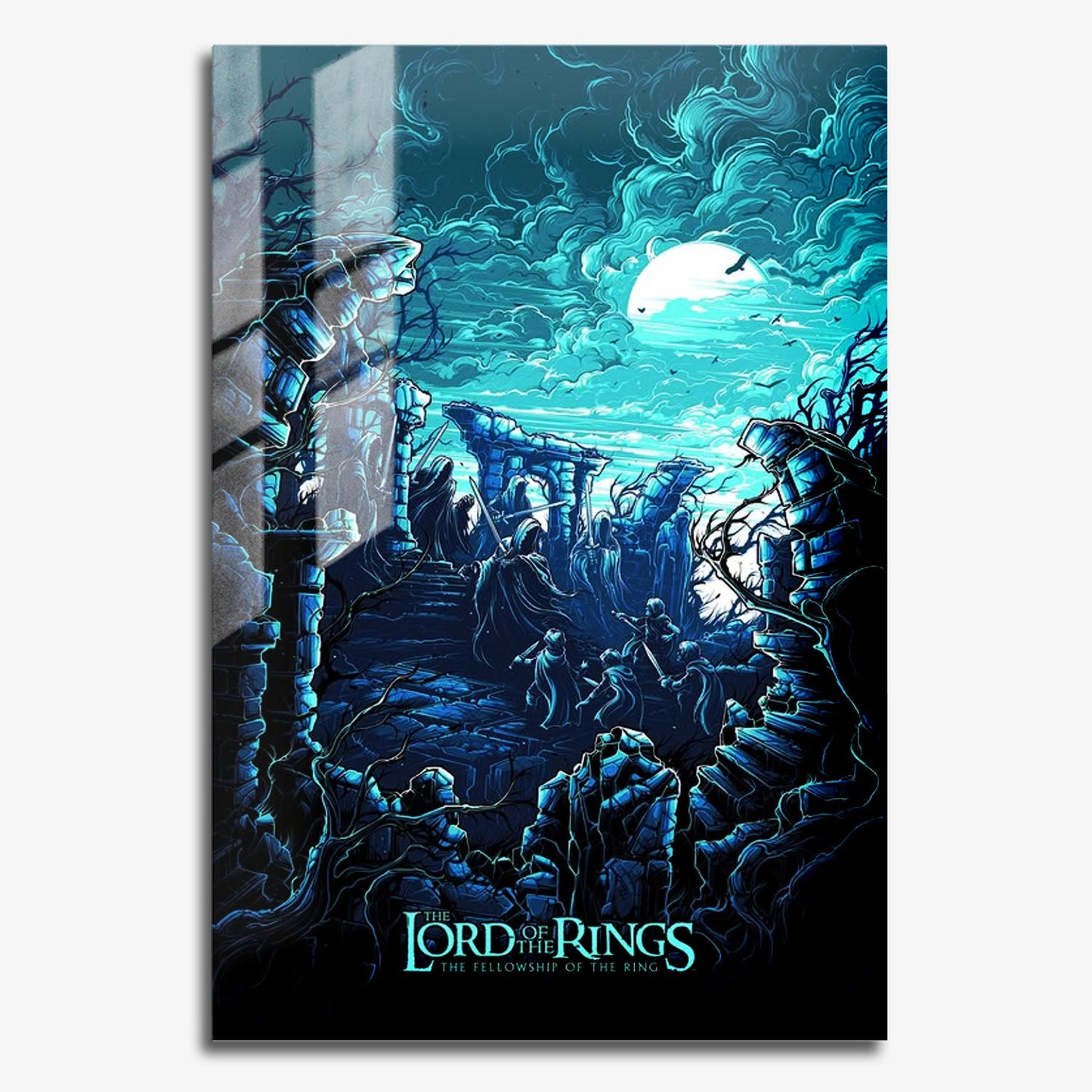 Flex Designs Metal Poster The Lord of the Rings The Fellowship of the Ring Sketch 11 x 17" Home Goods - Movie 2001 Movie Metal Poster