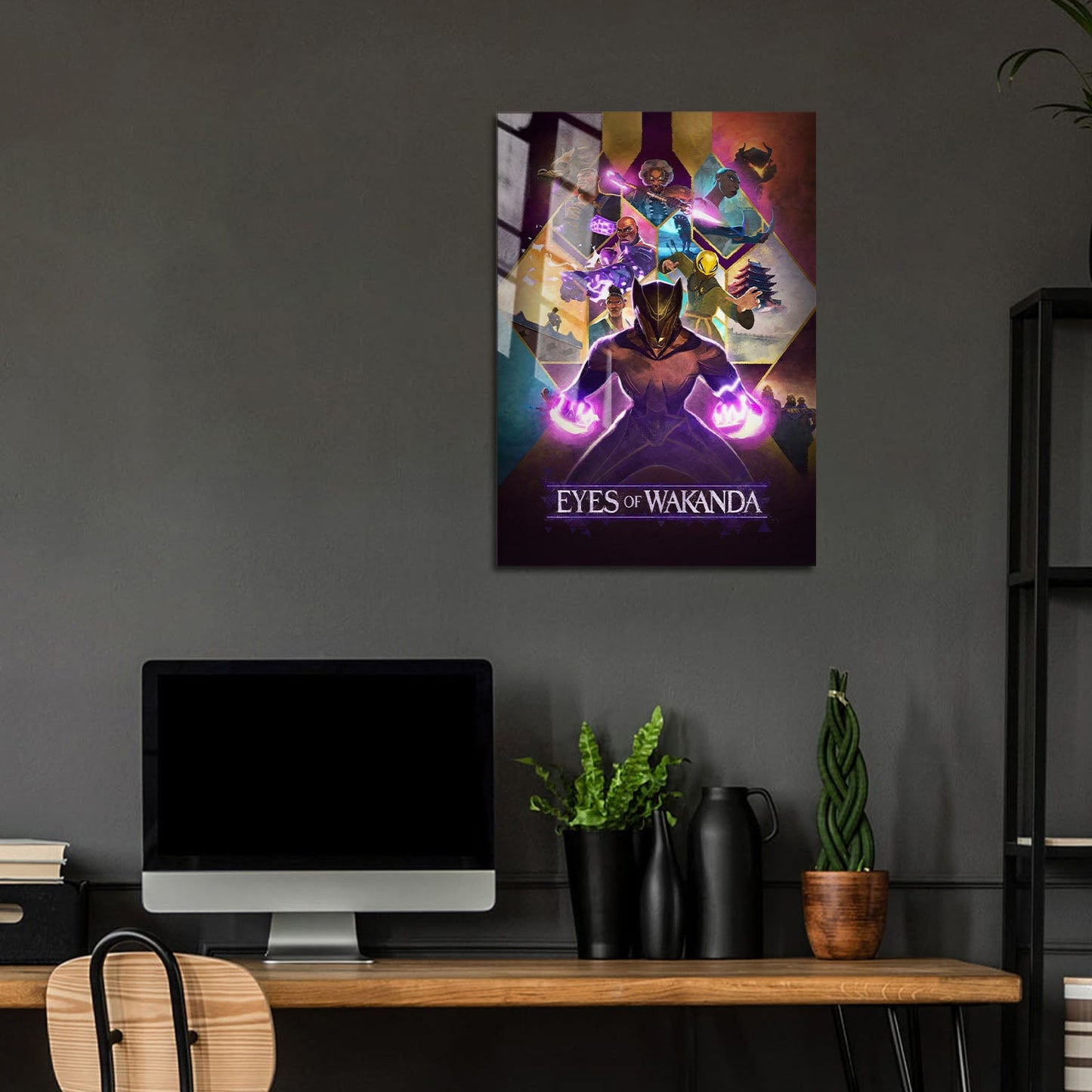 Flex Designs Metal Poster Eyes of Wakanda Cinematic 5 x 7" Home Goods - Movie 2025 Movie Metal Poster