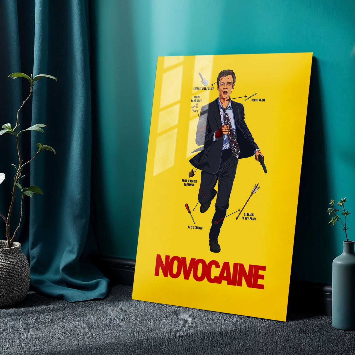 Novocaine Movie Metal Poster