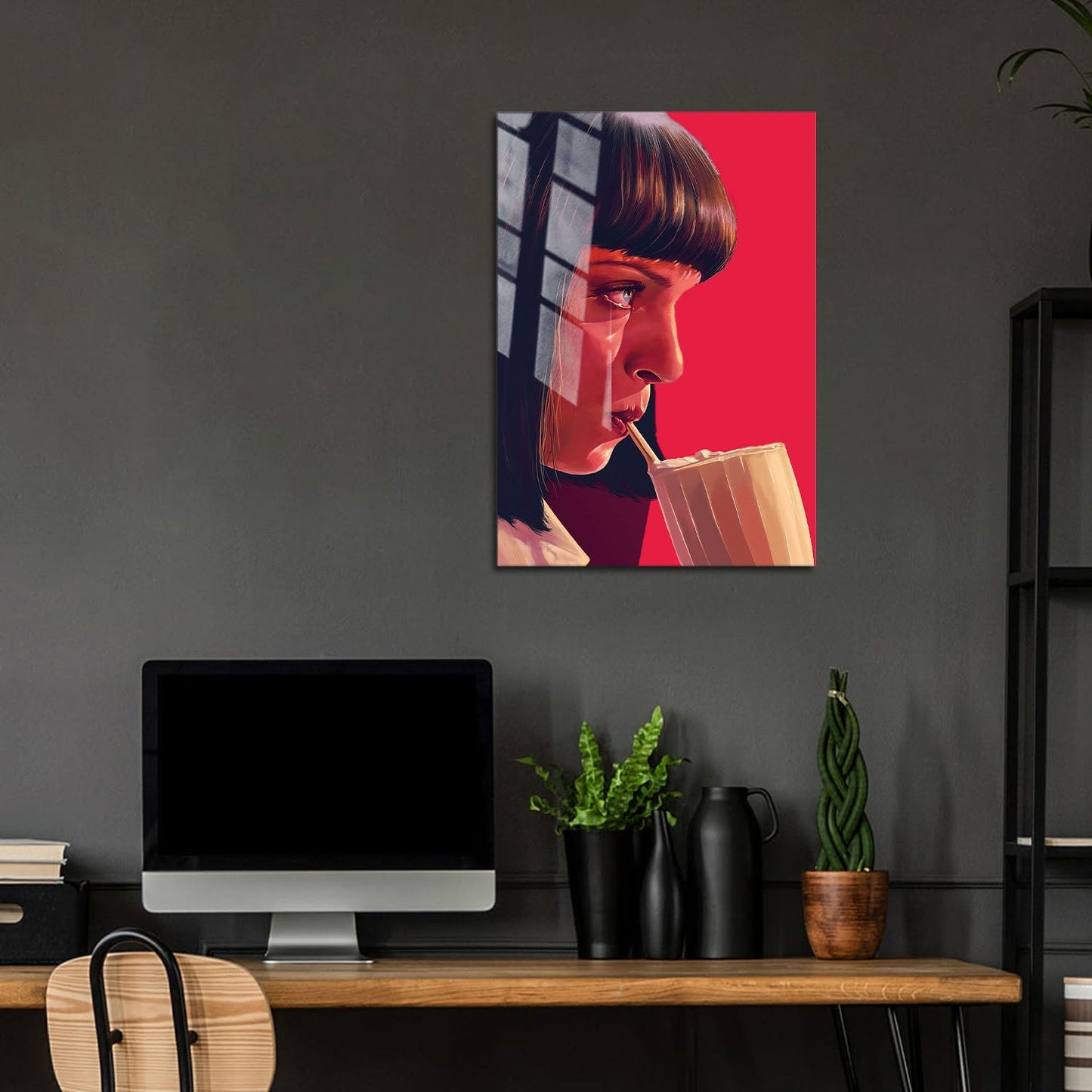 Flex Designs Metal Poster Pulp Fiction Minimalist Alternate 5 x 7" Home Goods - Movie 1994 Movie Metal Poster