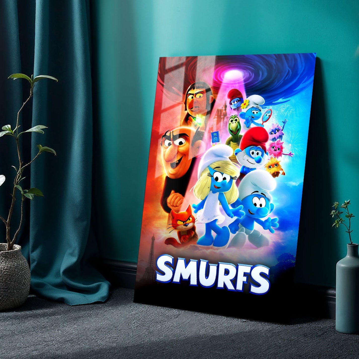 Smurfs Movie Metal Poster