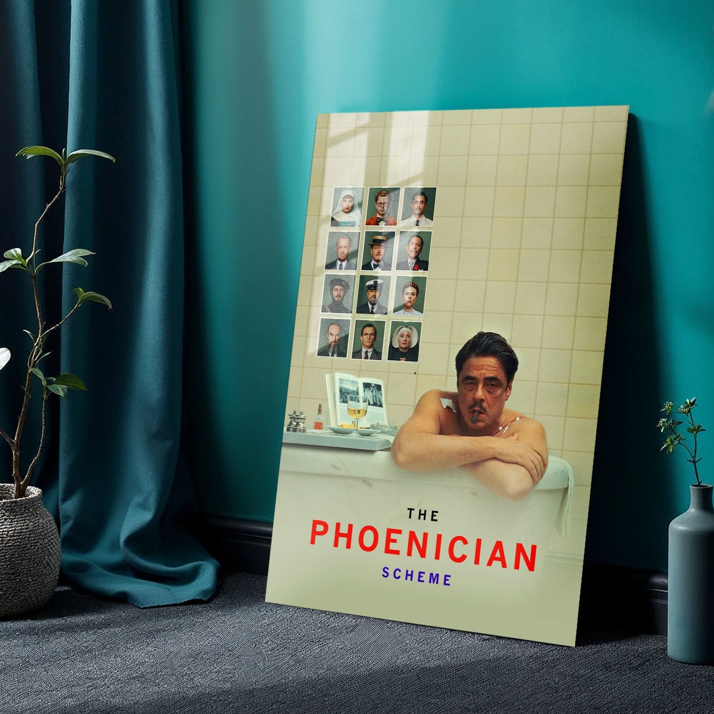 The Phoenician Scheme Key Visual Movie Metal Poster