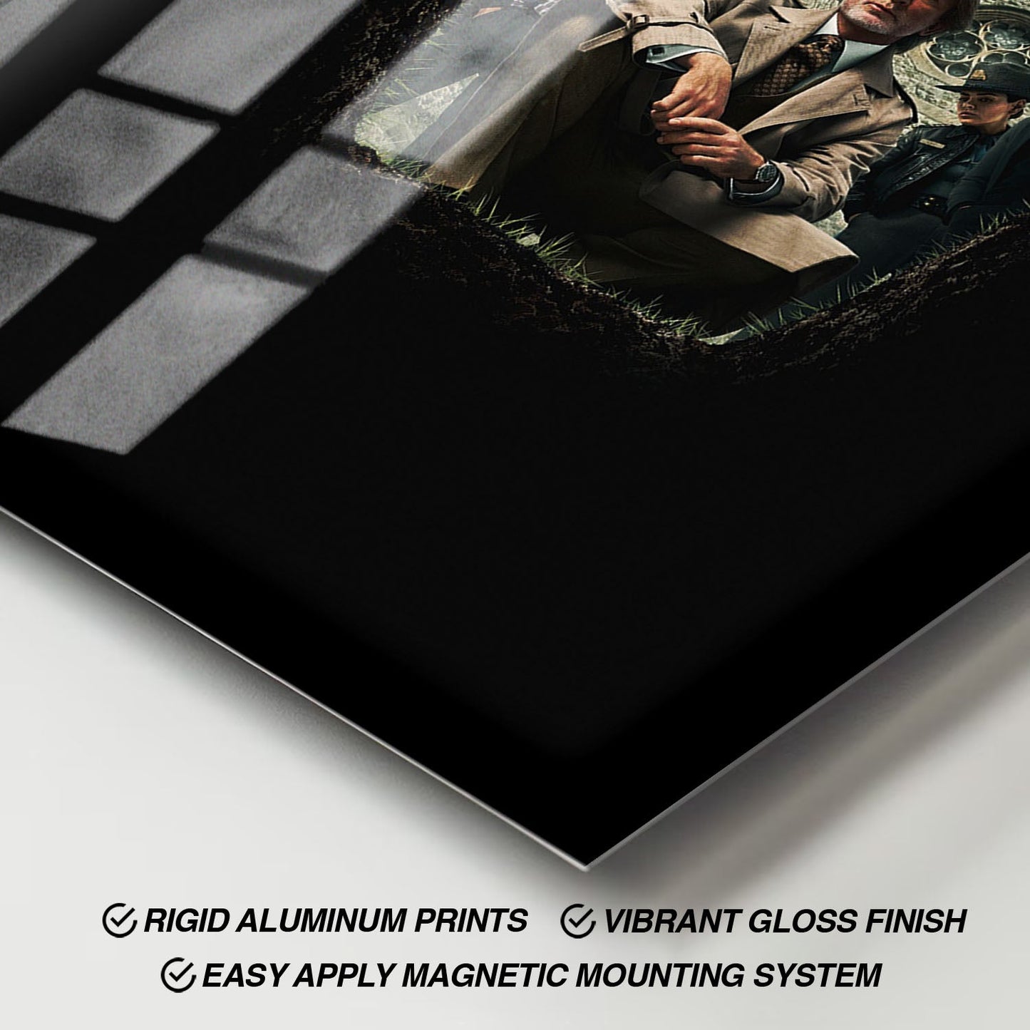 Flex Designs Metal Poster Wake Up Dead Man - A Knives Out Mystery Key Art 11 x 17" Home Goods - Movie 2023 Movie Metal Poster