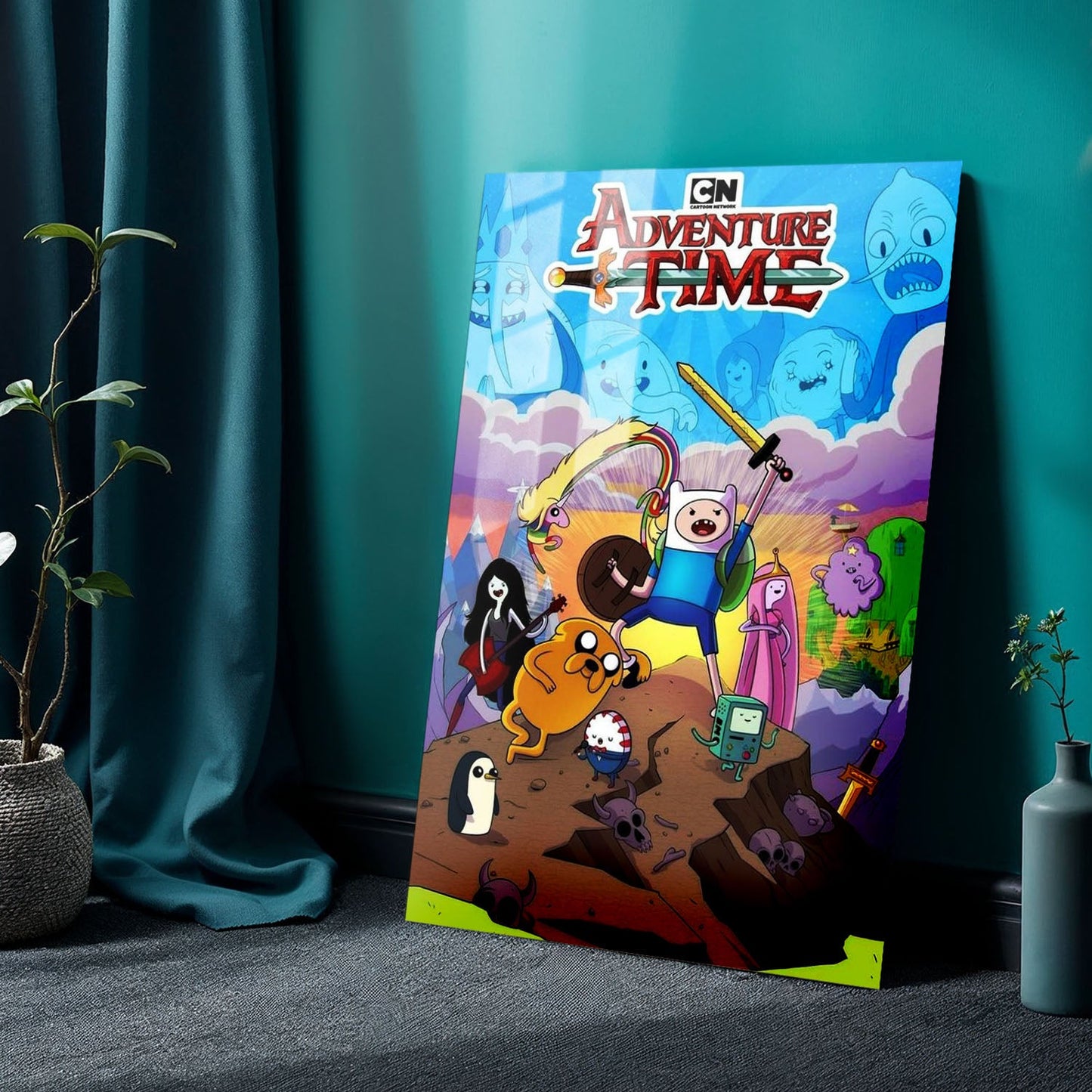 Adventure Time TV Show Metal Poster