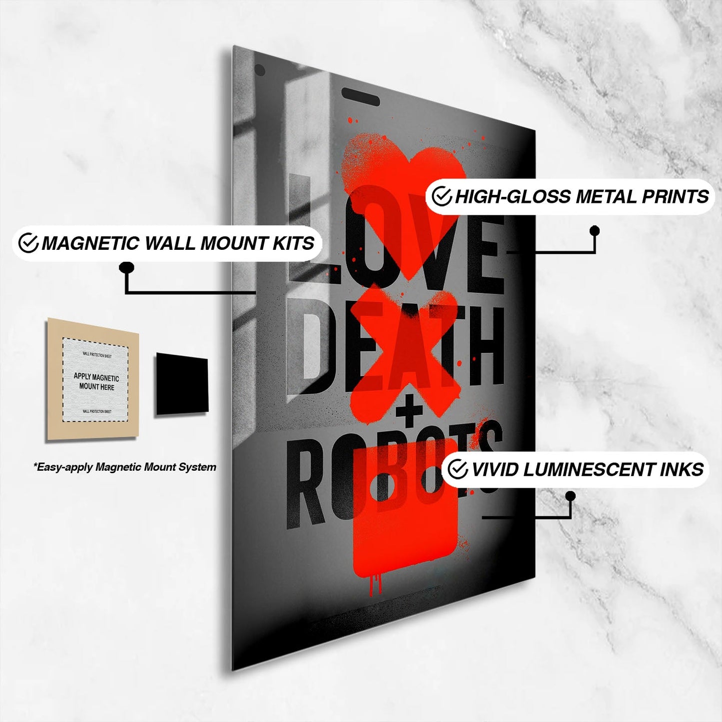 Flex Designs Metal Poster Love, Death & Robots Alternate 16 x 24" Home Goods - TV Show 2019 TV Show Metal Poster