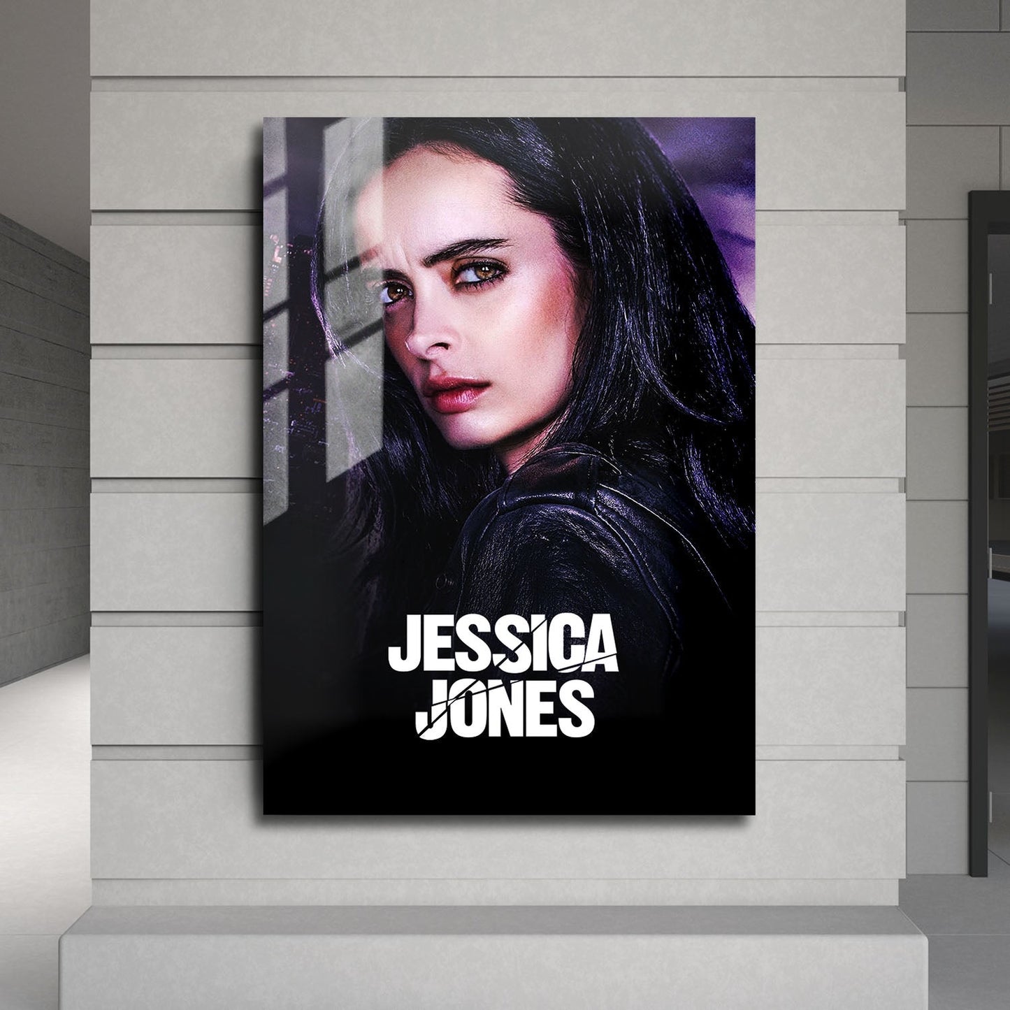 Flex Designs Metal Poster Marvels Jessica Jones 24 x 36" Home Goods - TV Show 2015 TV Show Metal Poster