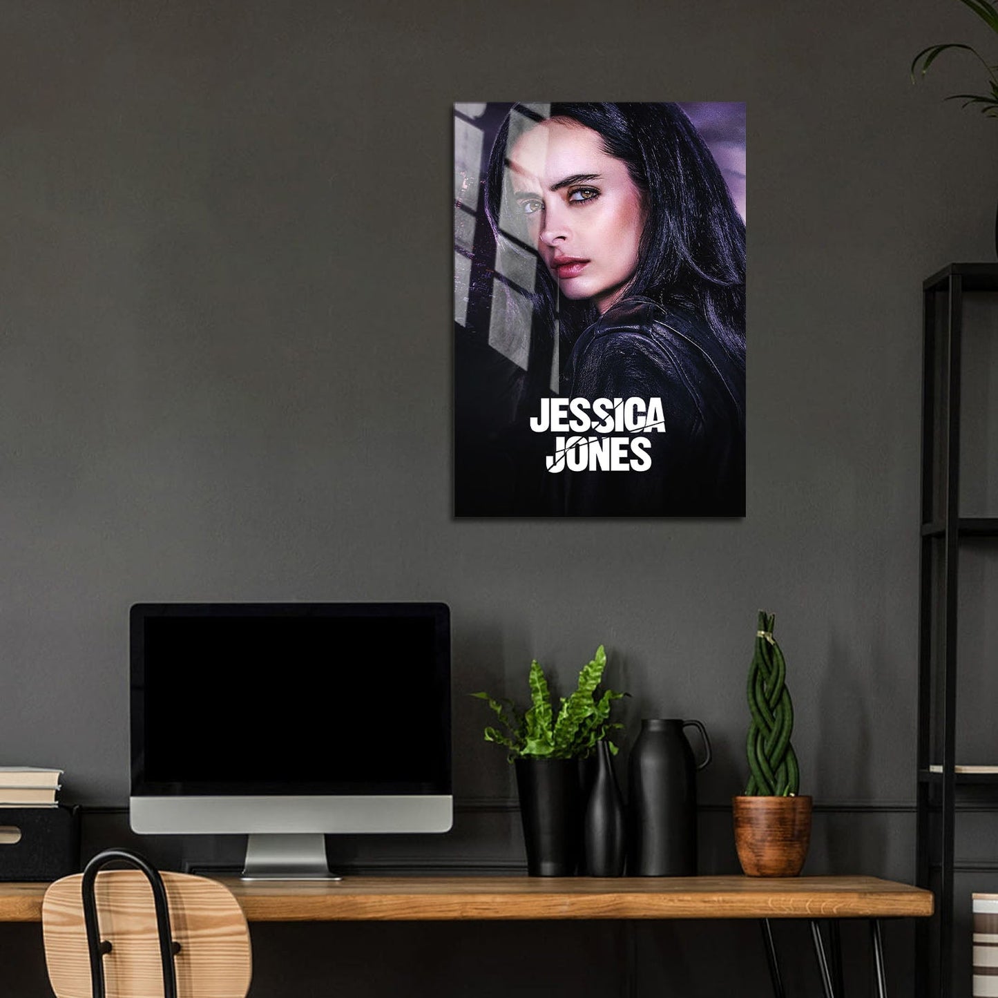 Flex Designs Metal Poster Marvels Jessica Jones 5 x 7" Home Goods - TV Show 2015 TV Show Metal Poster