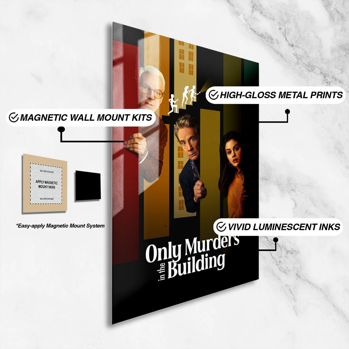 Flex Designs Metal Poster Only Murders in the Building 16 x 24" Home Goods - TV Show 2021 TV Show Metal Poster