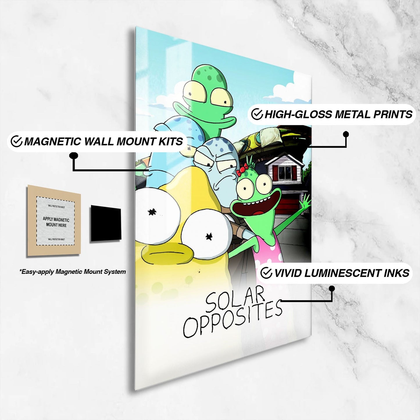 Flex Designs Metal Poster Solar Opposites 16 x 24" Home Goods - TV Show 2020 TV Show Metal Poster