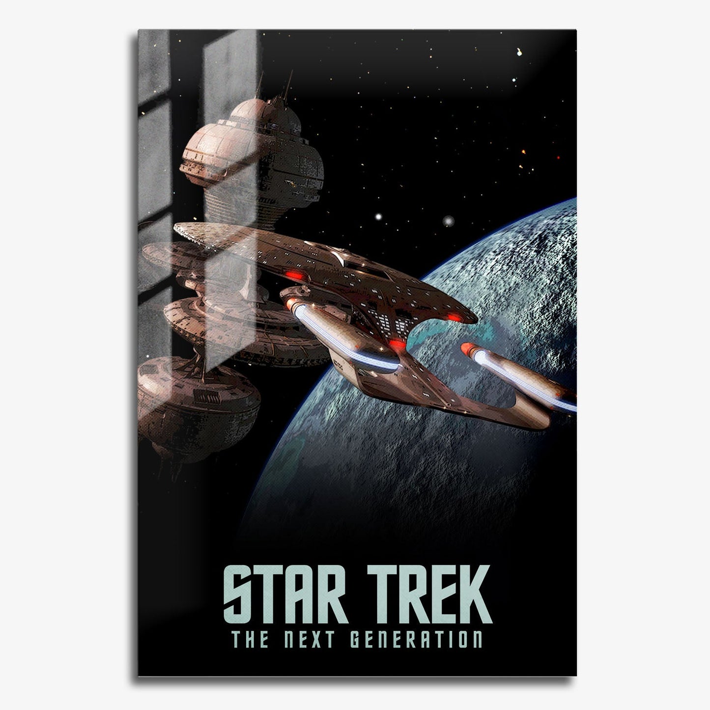 Flex Designs Metal Poster Star Trek The Next Generation 11 x 17" Home Goods - TV Show 1987 TV Show Metal Poster
