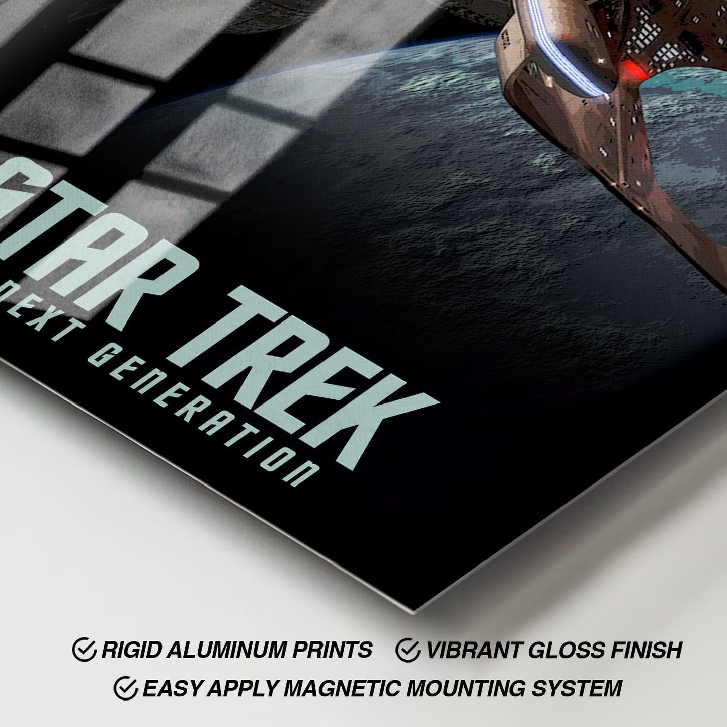 Flex Designs Metal Poster Star Trek The Next Generation 11 x 17" Home Goods - TV Show 1987 TV Show Metal Poster