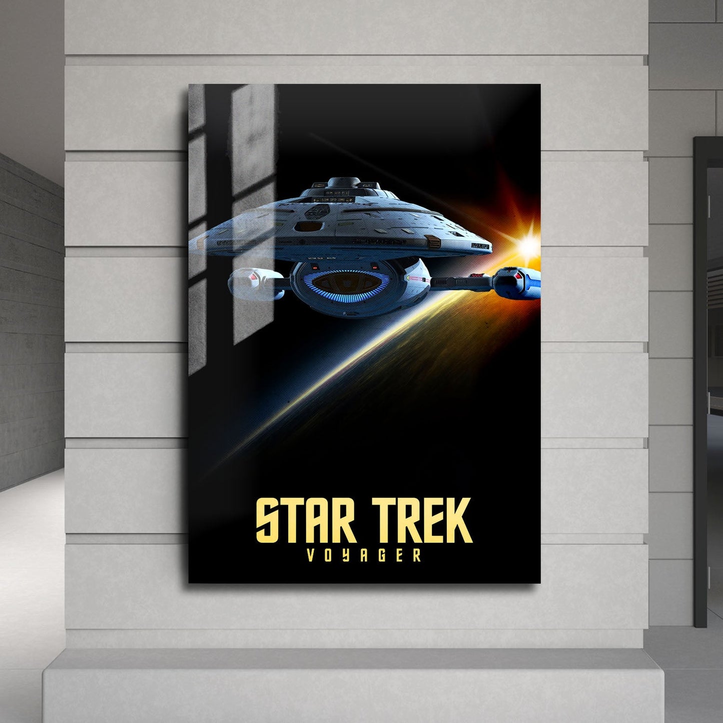 Flex Designs Metal Poster Star Trek Voyager 24 x 36" Home Goods - TV Show 1995 TV Show Metal Poster