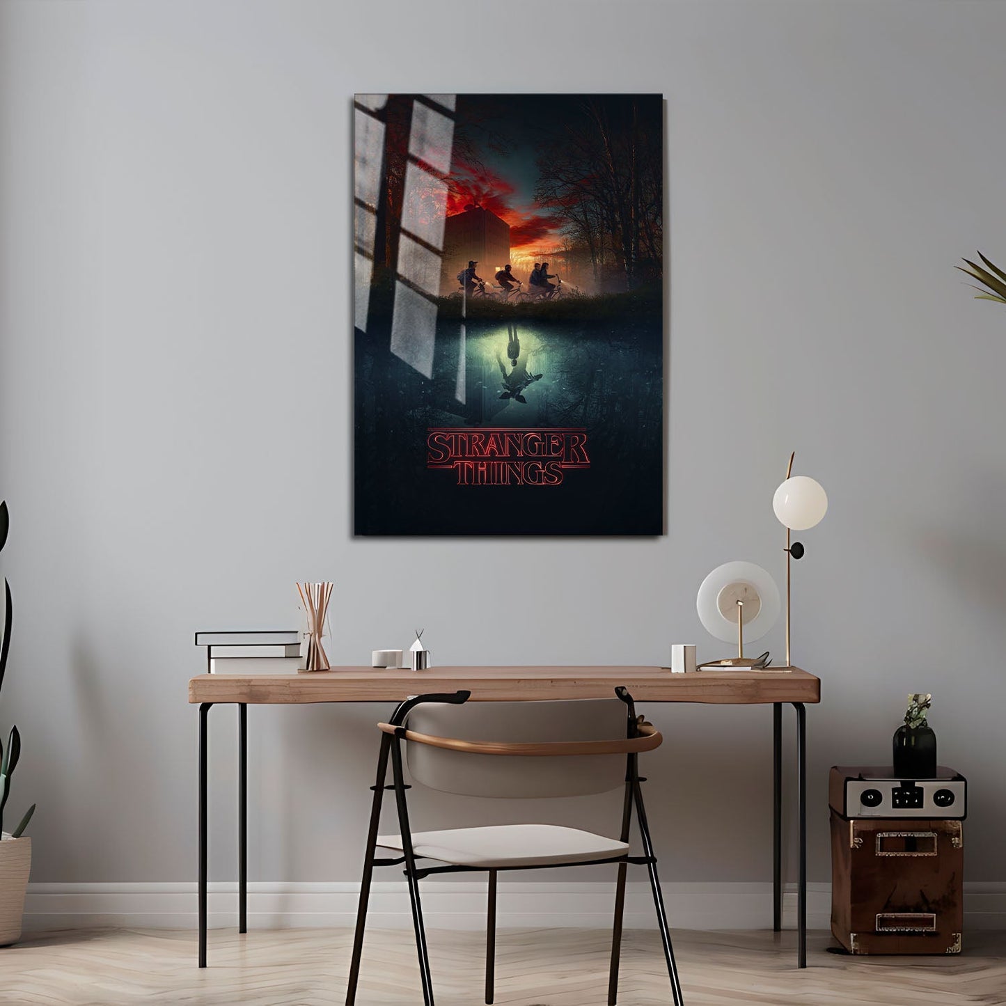 Flex Designs Metal Poster Stranger Things Key Visual 24 x 36" Home Goods - TV Show 2016 TV Show Metal Poster