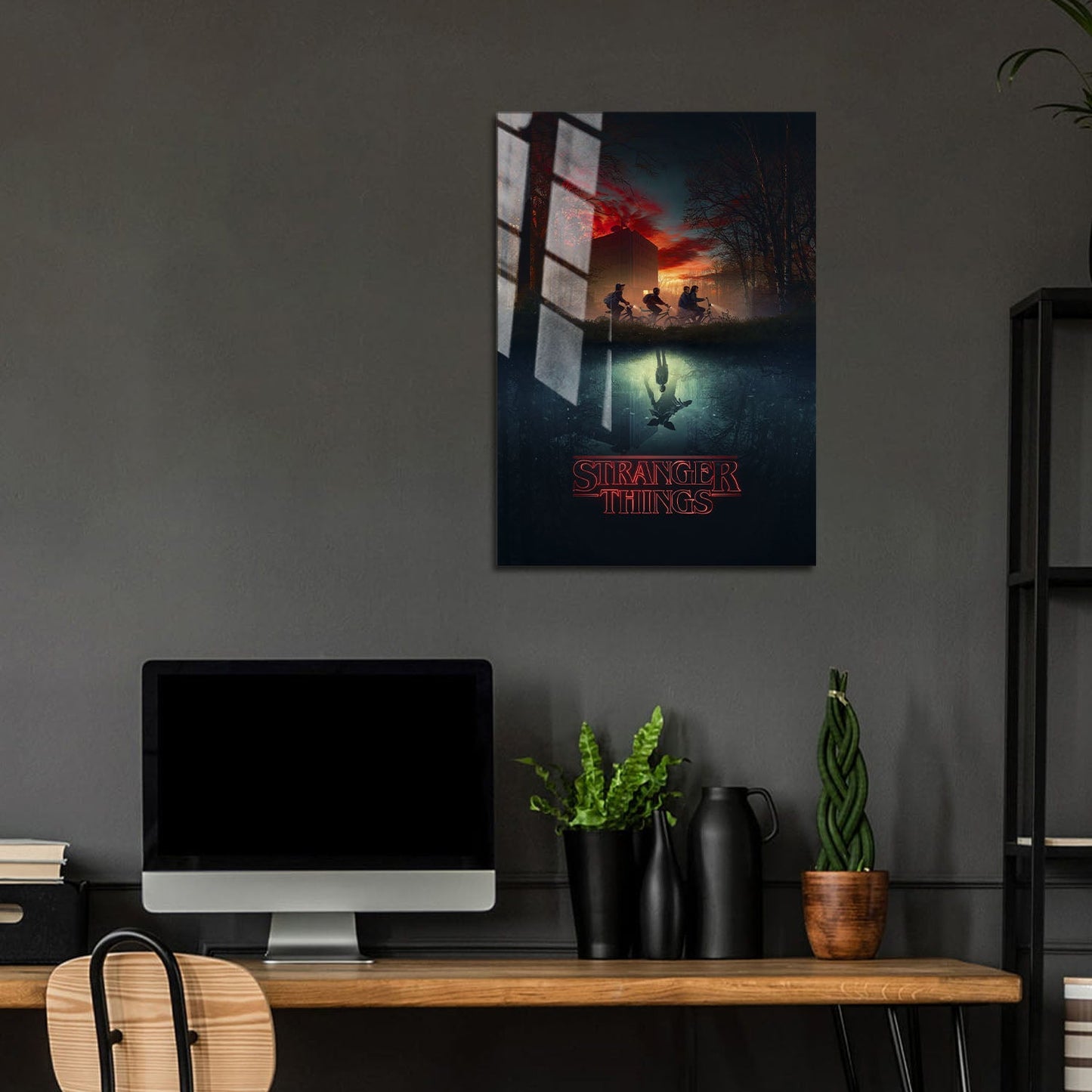 Flex Designs Metal Poster Stranger Things Key Visual 5 x 7" Home Goods - TV Show 2016 TV Show Metal Poster