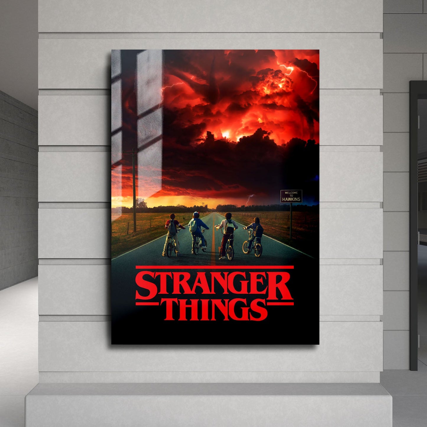 Flex Designs Metal Poster Stranger Things Theatrical 24 x 36" Home Goods - TV Show 2016 TV Show Metal Poster