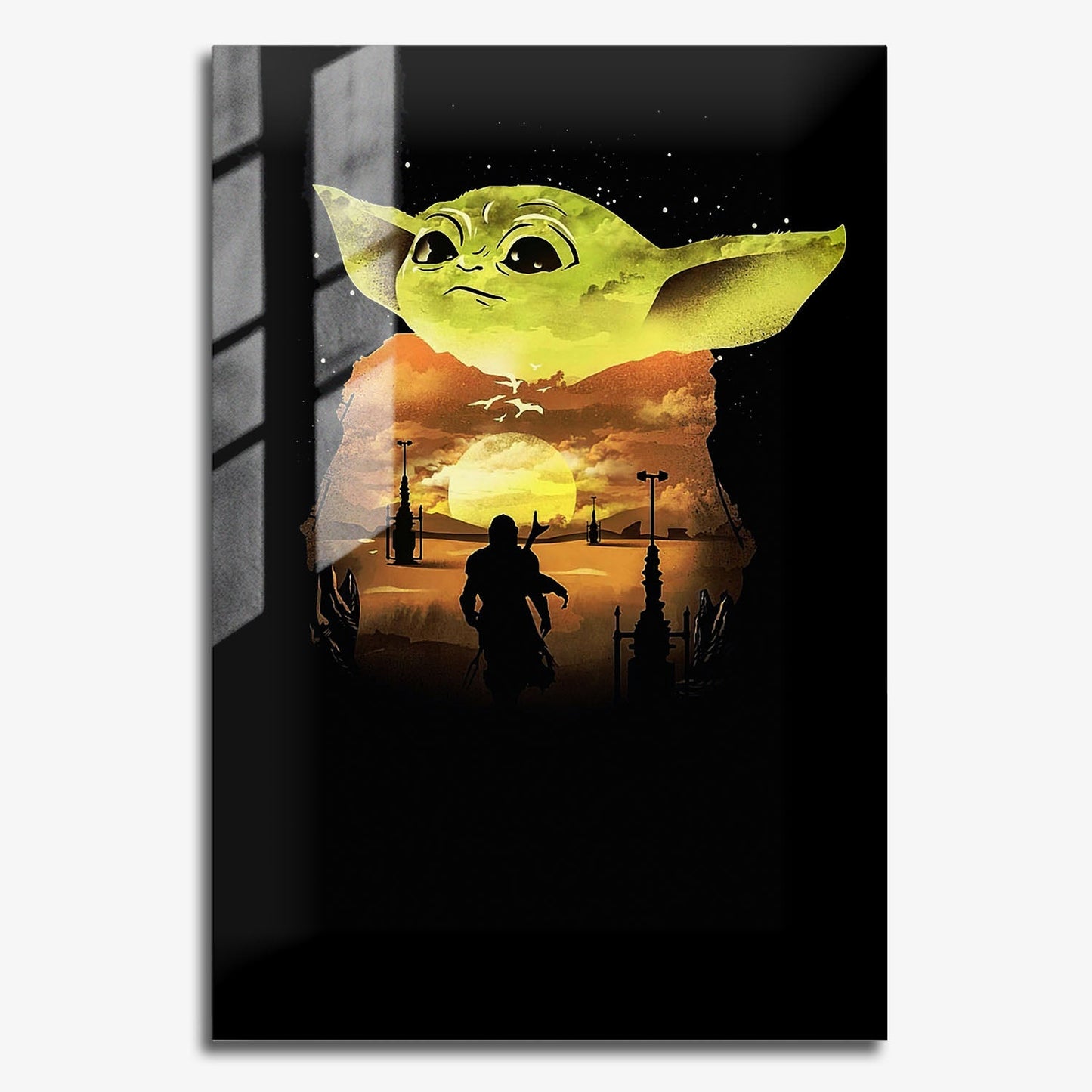 Flex Designs Metal Poster The Mandalorian Key Visual 11 x 17" Home Goods - TV Show 2019 TV Show Metal Poster
